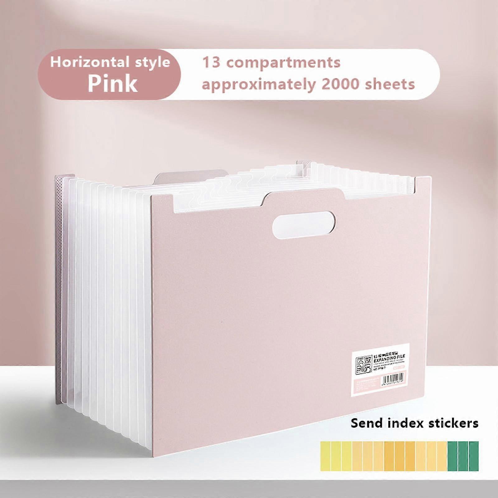 Winysin Expanding File Folder, 13 Pockets Accordion Organizer for A4/Letter Size Paper, Compatible with Classroom, Home & Travel