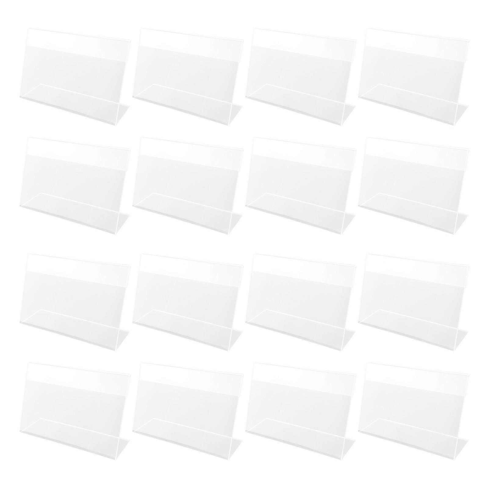 Plastic Transparent Shelf Label Holder for Supermarket Use 60Pcs