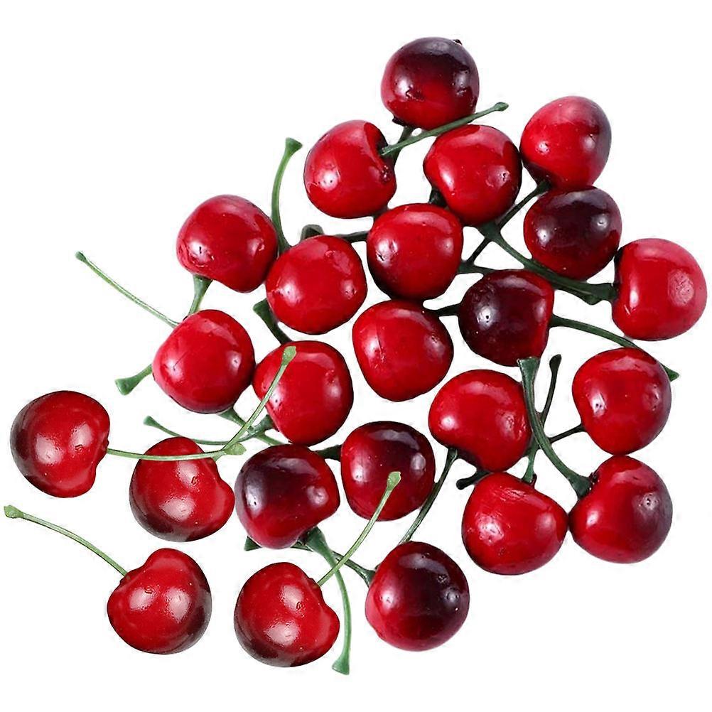 Simulated Cherry Artificial Cherry Model for Decor 120Pcs with Lifelike Appearance