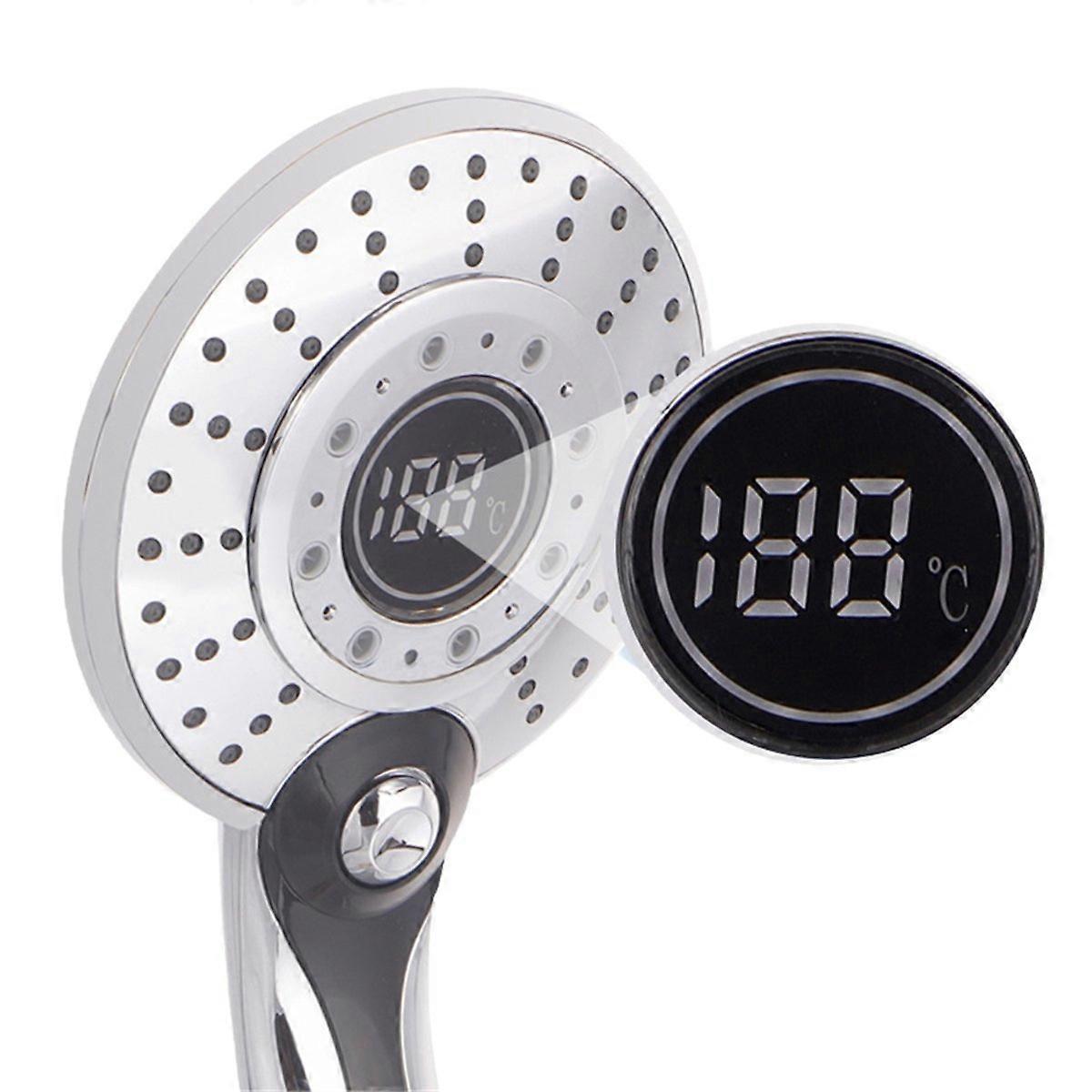 LED Shower Head Temperature Control Shower Head 3 Modes,B
