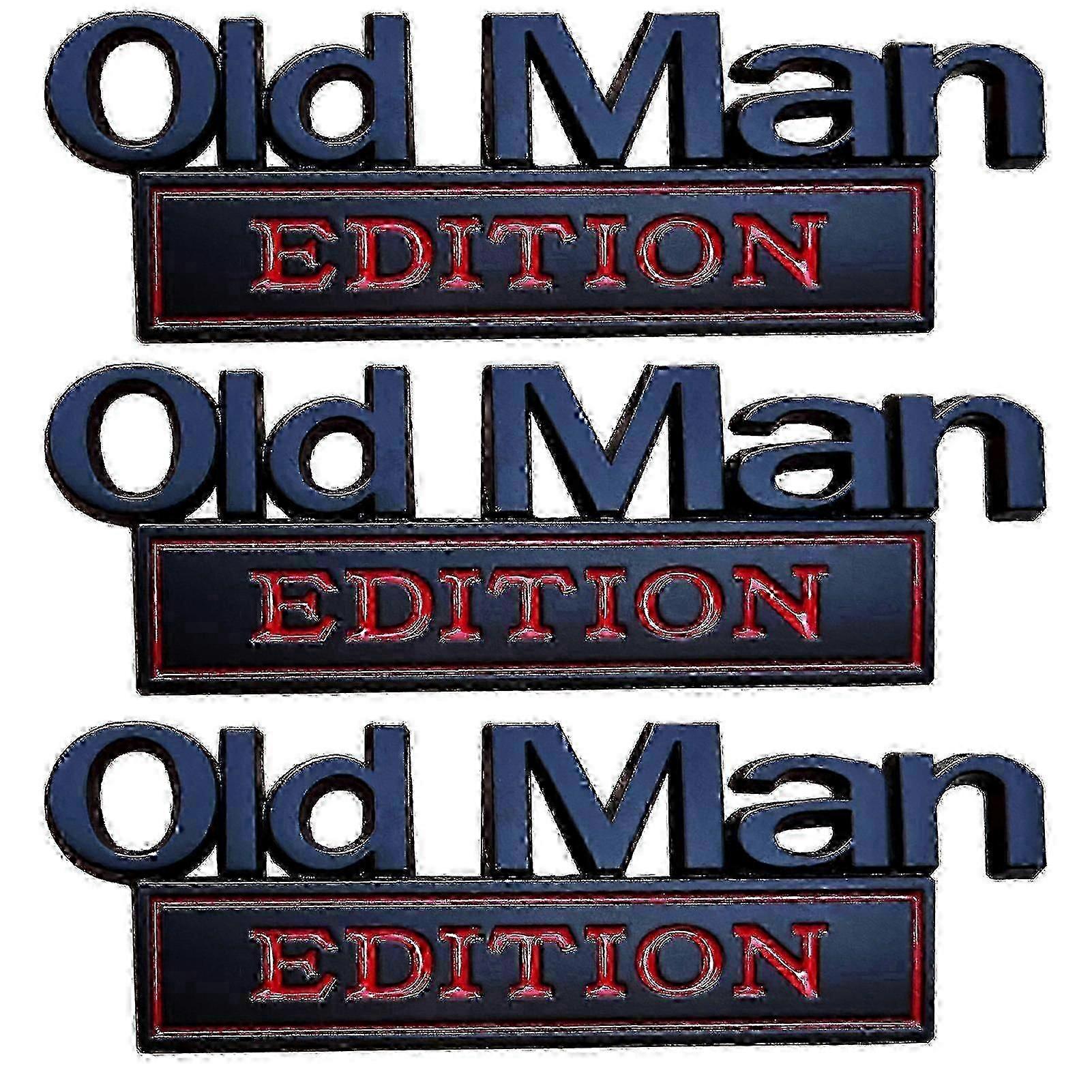 Old Man Edition Car Emblems - Universal Auto Accessory for All Vehicles