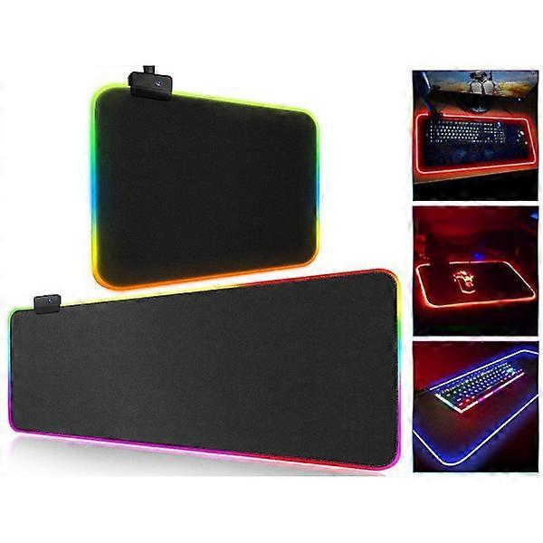 Gaming Mouse Pad with LED Light - RGB - Select Size Black 30x25 cm