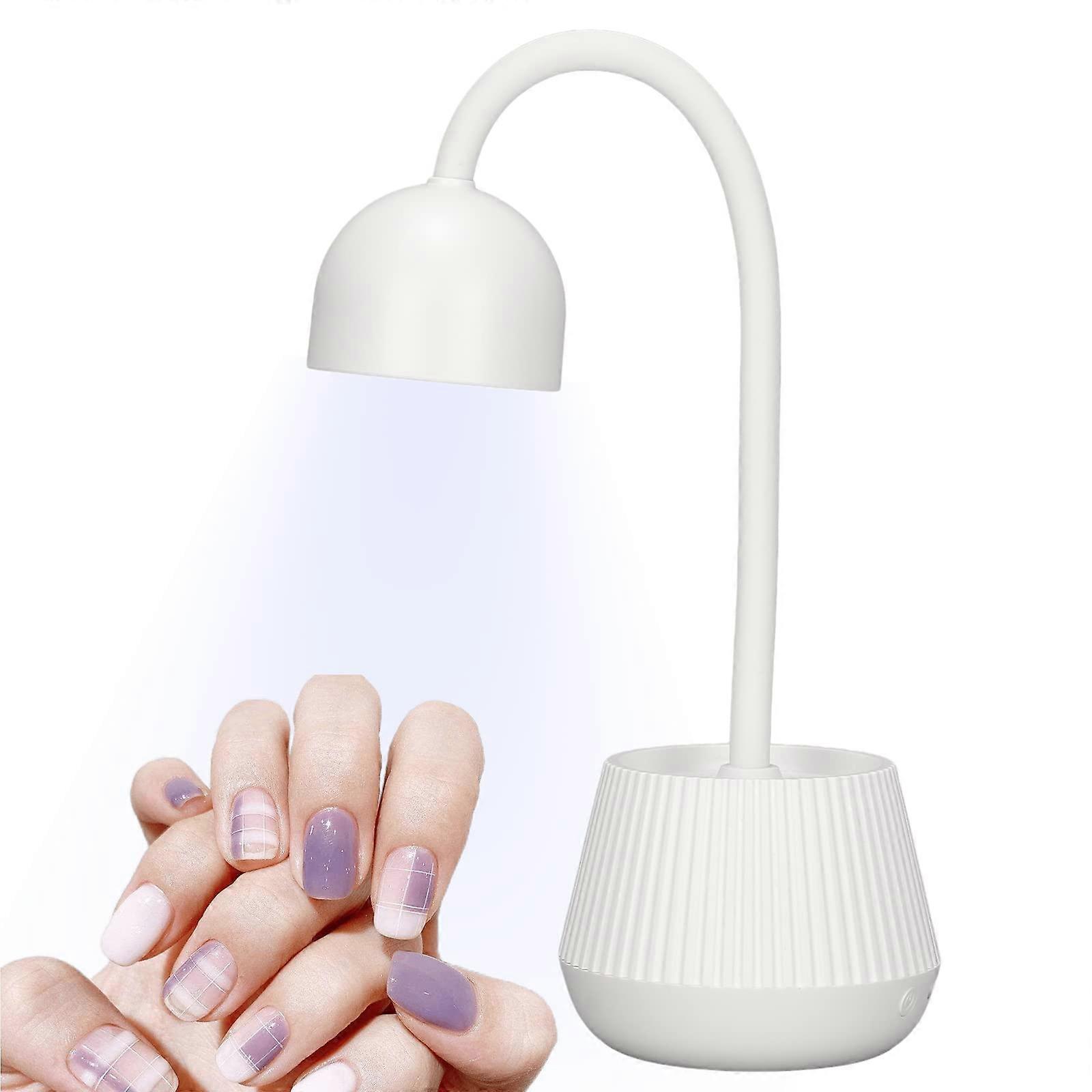 24W LED UV Nail Lamp with 8 Light Chips and 360° Gooseneck for Fast Gel Drying Home Salon