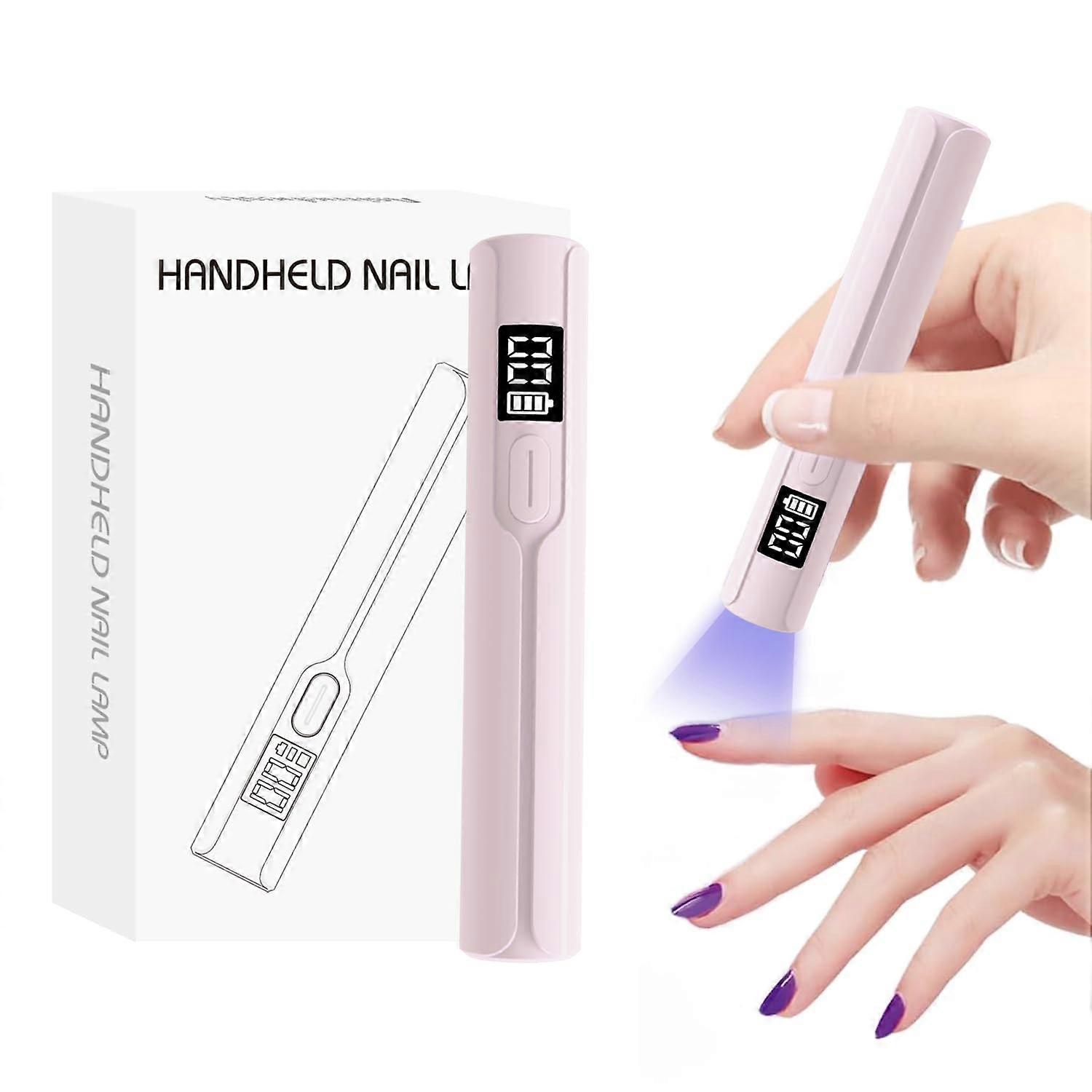 Mini UV LED Nail Lamp Rechargeable Pen Design with Dual Timer LED Display for Fast Gel Curing