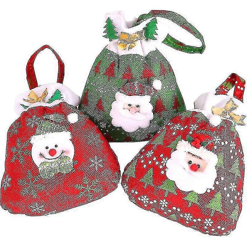 Decorative Gift Bag for Christmas with Drawstring Top