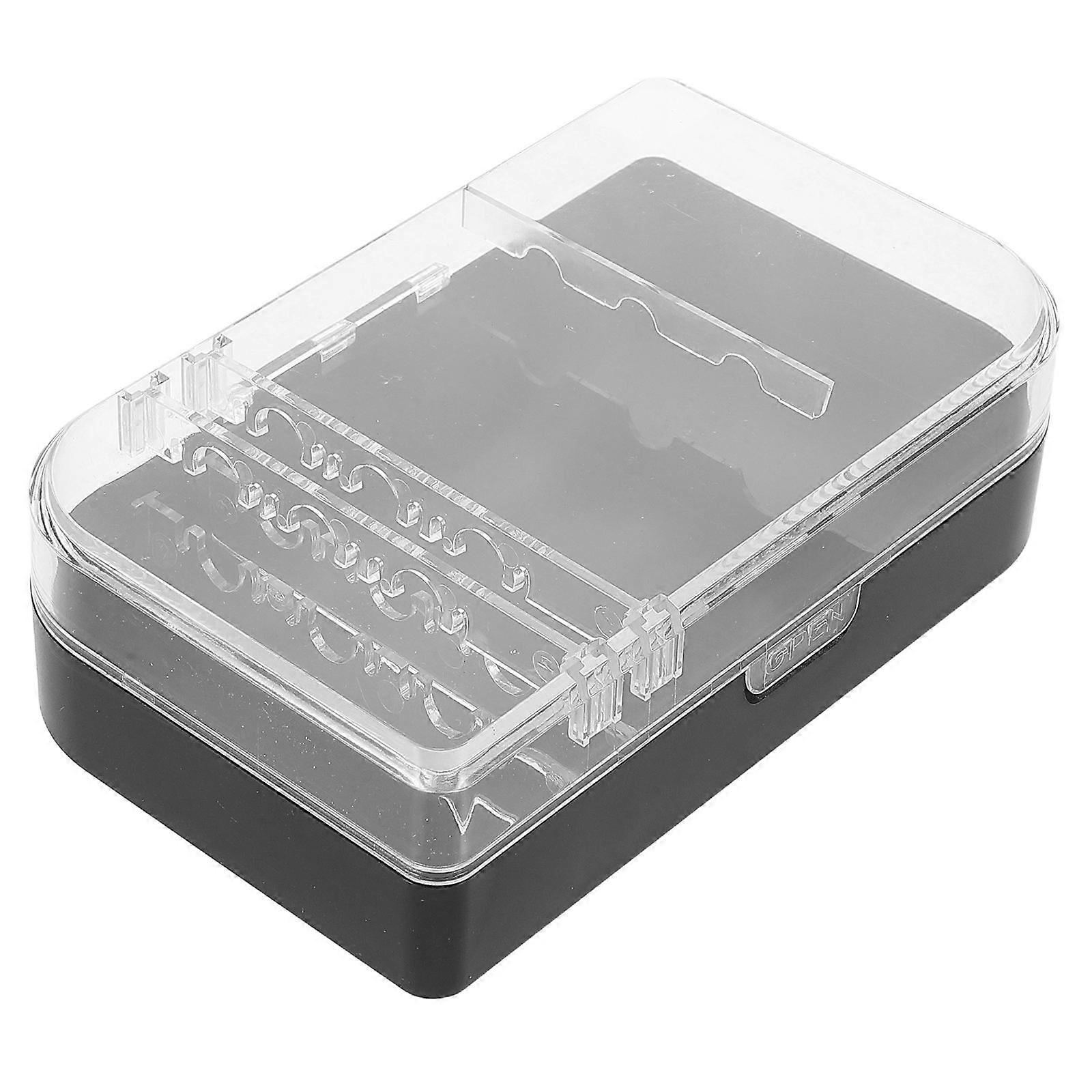 Water Flosser Nozzle Storage Case for Replacement 2Pcs Black Durable Pc