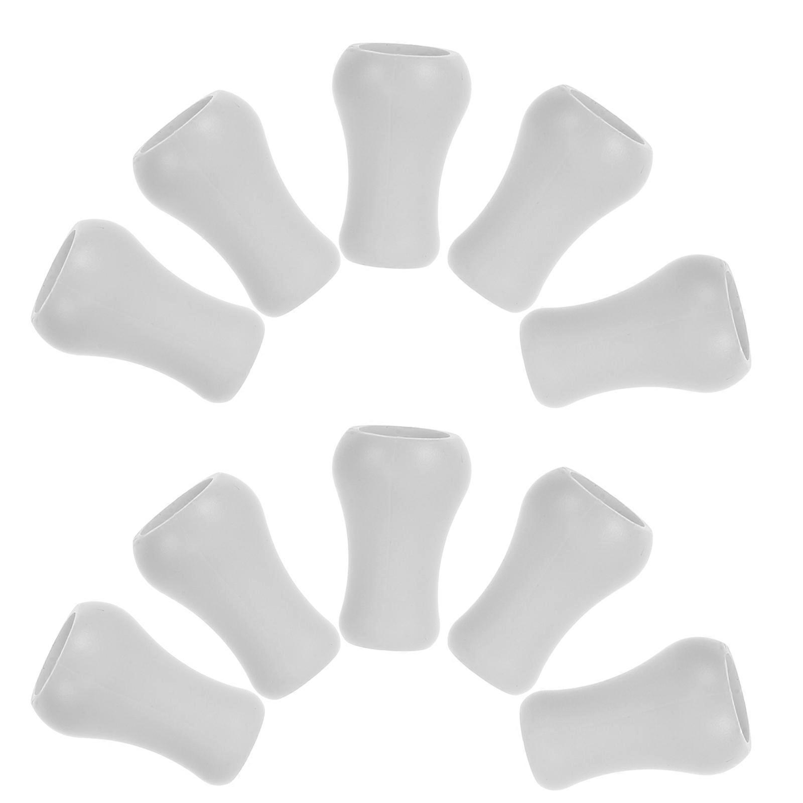 Curtain Pull Cord Knobs White ABS for Smooth Operation 15Pcs Set