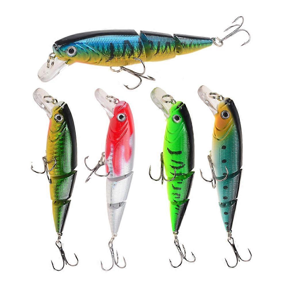 Fishing Lures Three-Section Simulation Bait for Fishing Use 15Pcs