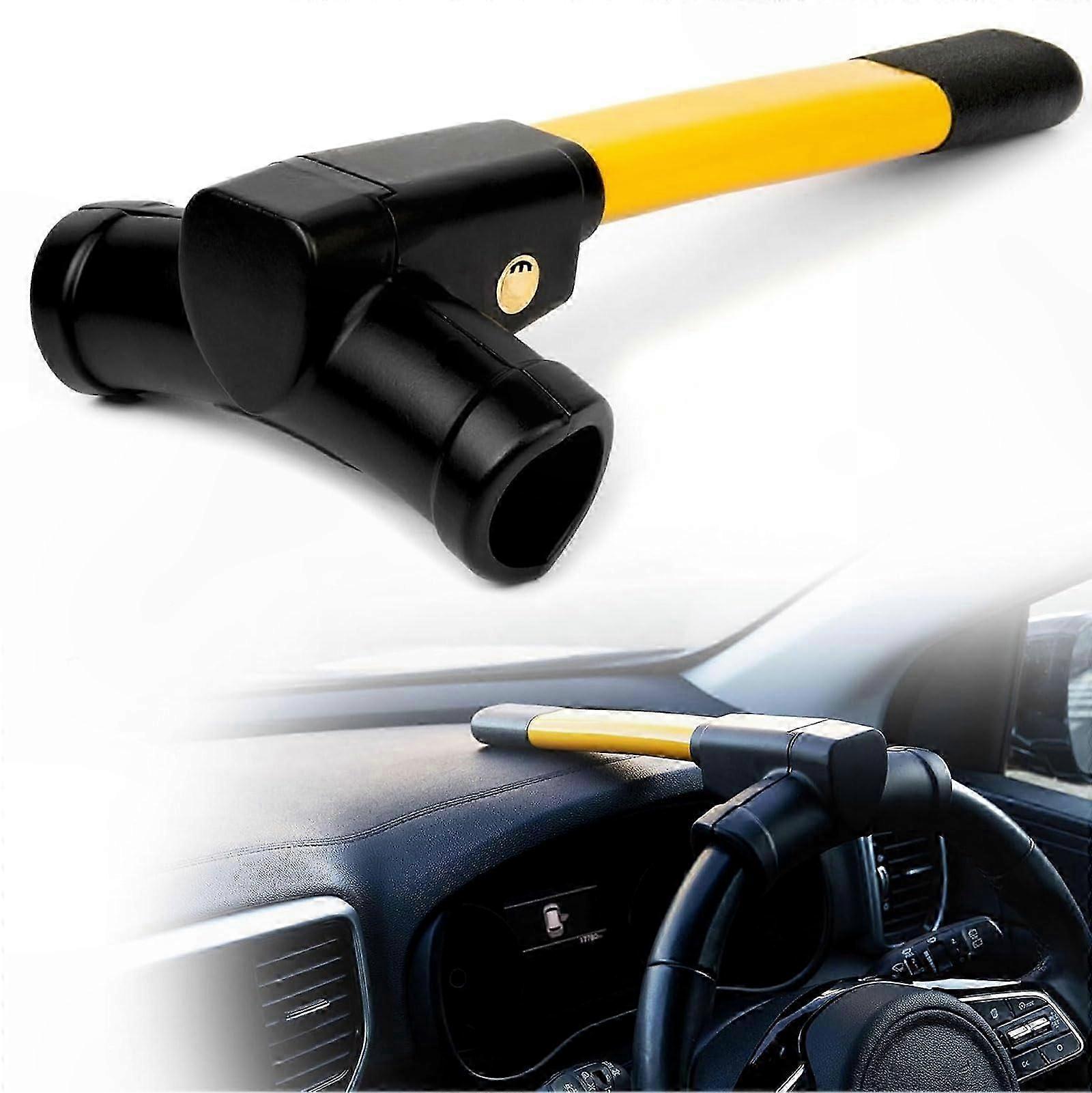 Universal Steering Wheel Lock with 2 Keys for Compact and Mid-Size Vehicles