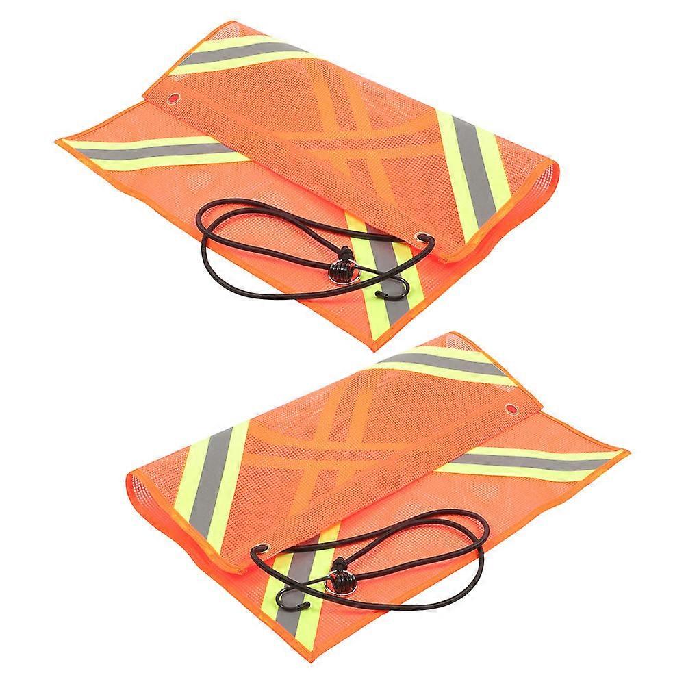 Safety Warning Flag for Cars with High Visibility Reflective Mesh Assorted Color Easy Installation Durable PVC Polyester 2 Pieces