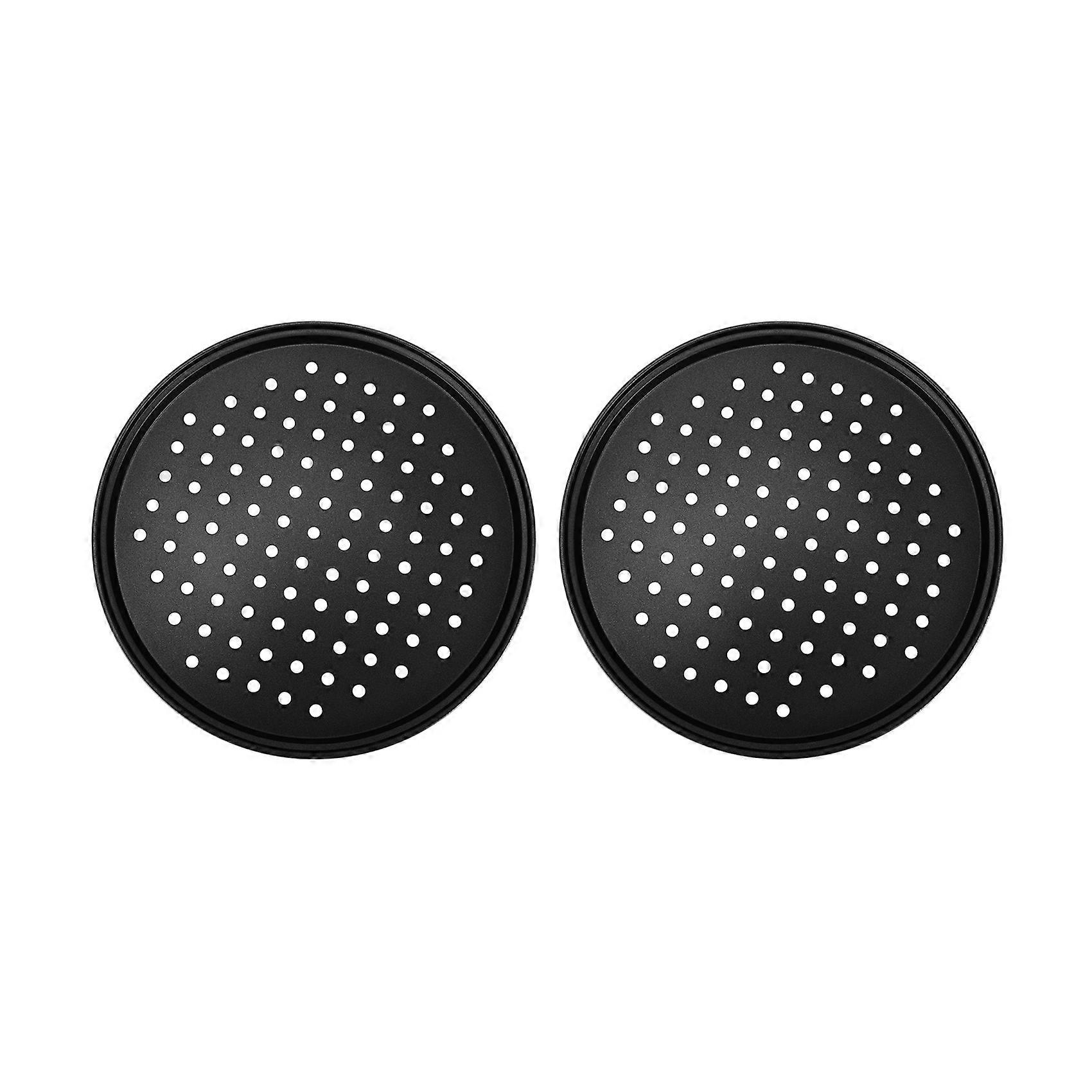 2 Pack 11 Inch Personal Perforated Pizza Pans with Nonstick Coating