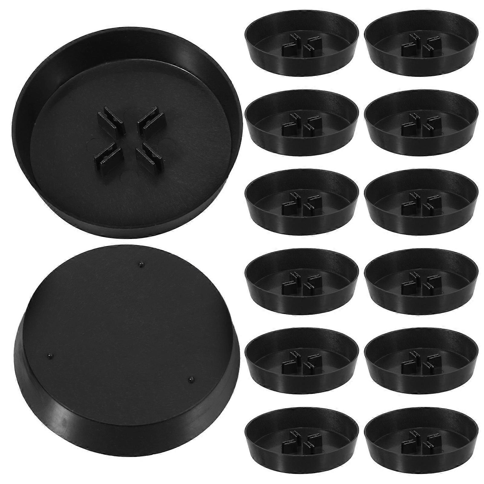 Festive Decorations Mini Christmas Tree Round Base Stability Enhancement Black Plastic 48Pack