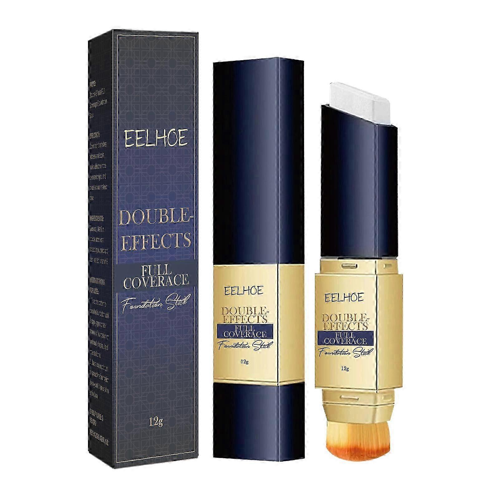 Hydrating Oil-Control Foundation Stick with Brightening Concealer & Waterproof, Long-Lasting Coverage