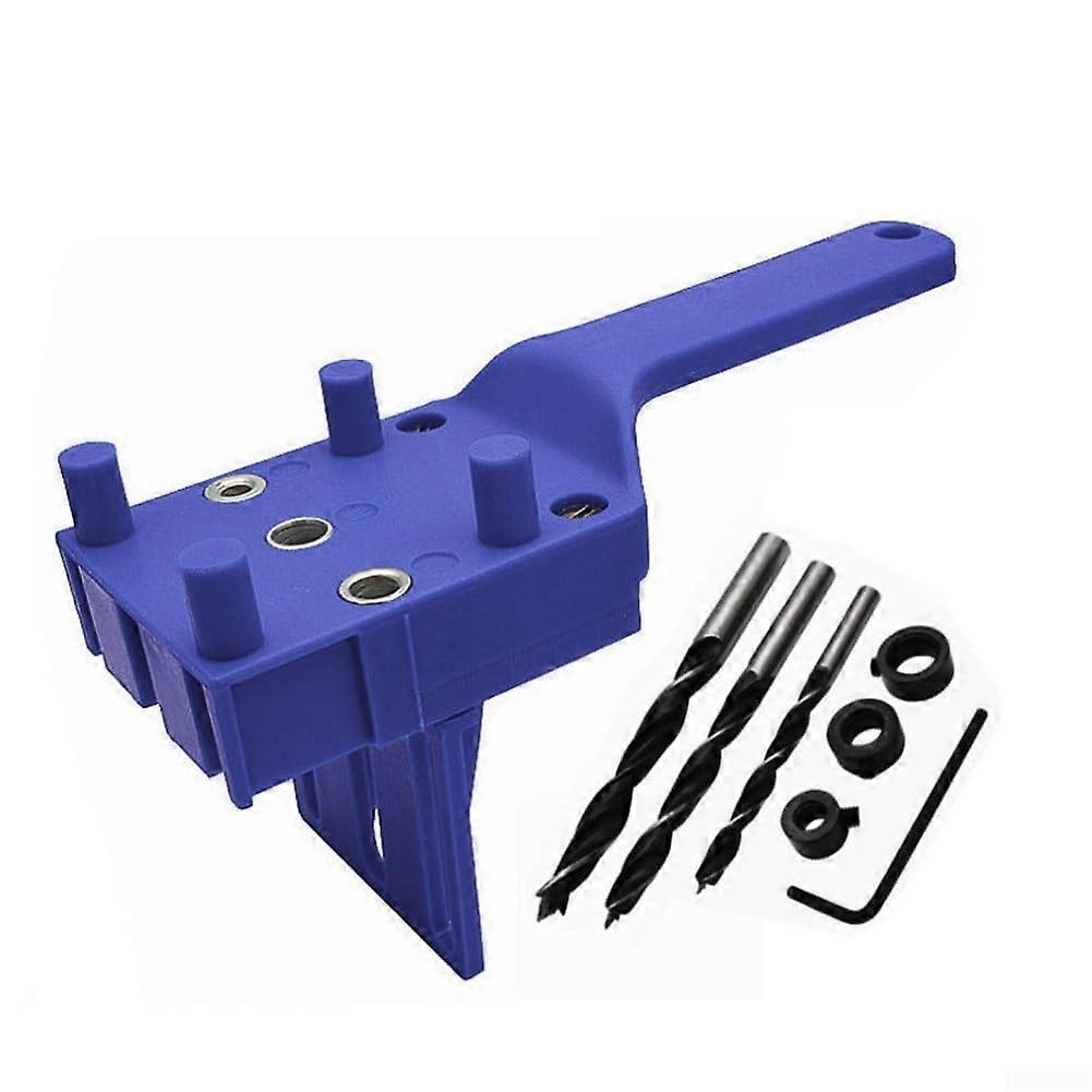 Woodworking Doweling Jig with Adjustable Distance, Precision Self Centering Drill Guide for 6 8 10mm Bits