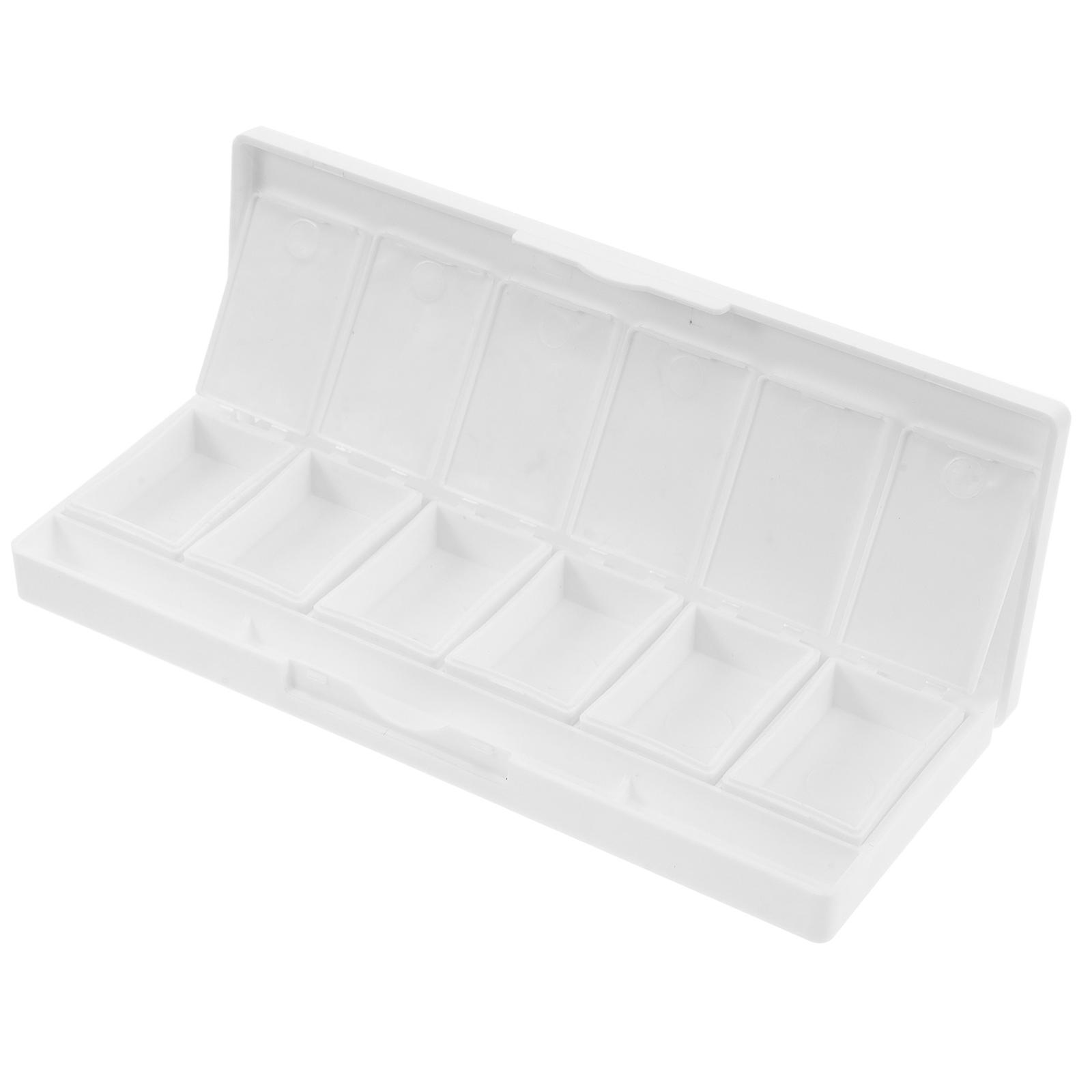 FRCOLOR Watercolor Palettes with 6 Grids Lipstick Shaped Empty Containers Refillable for Watercolor Gouache Acrylic Paint