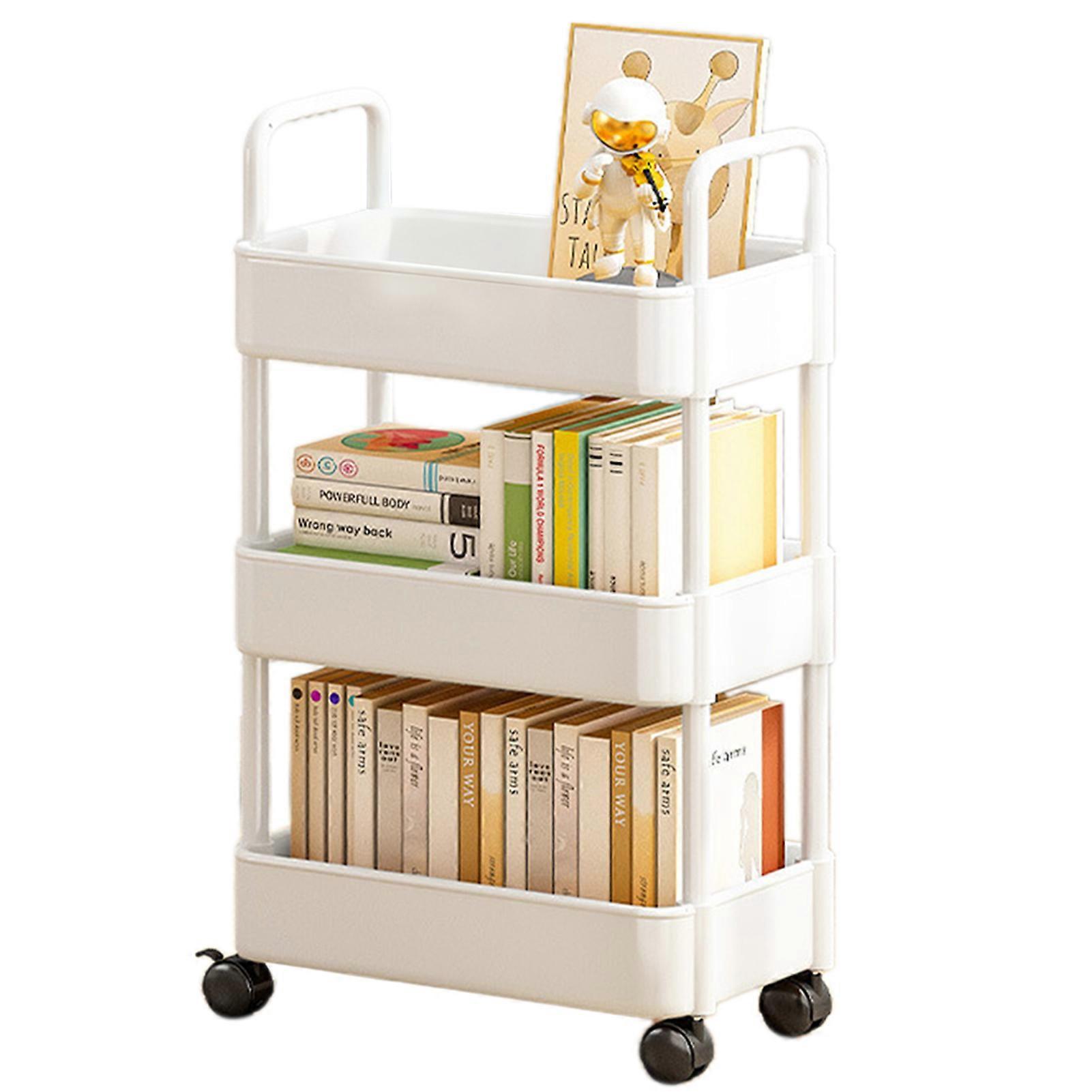 Mobile Kitchen Trolleys With Handles Space Saving Large Capacity Design for Sturdy Room