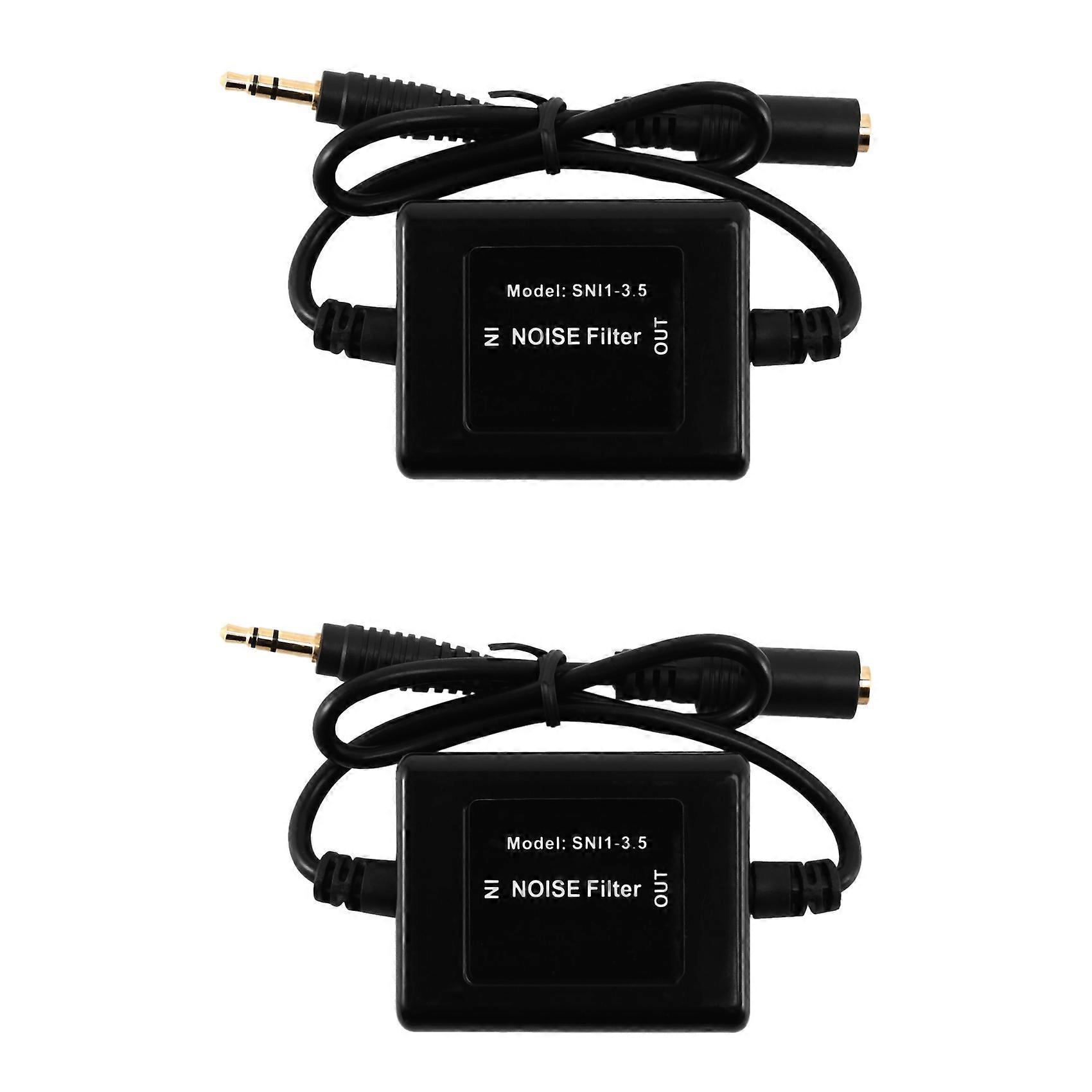 2X SNI-1/3.5 Noise Filter Ripple Mass Filter Insulator 3.5mm Black