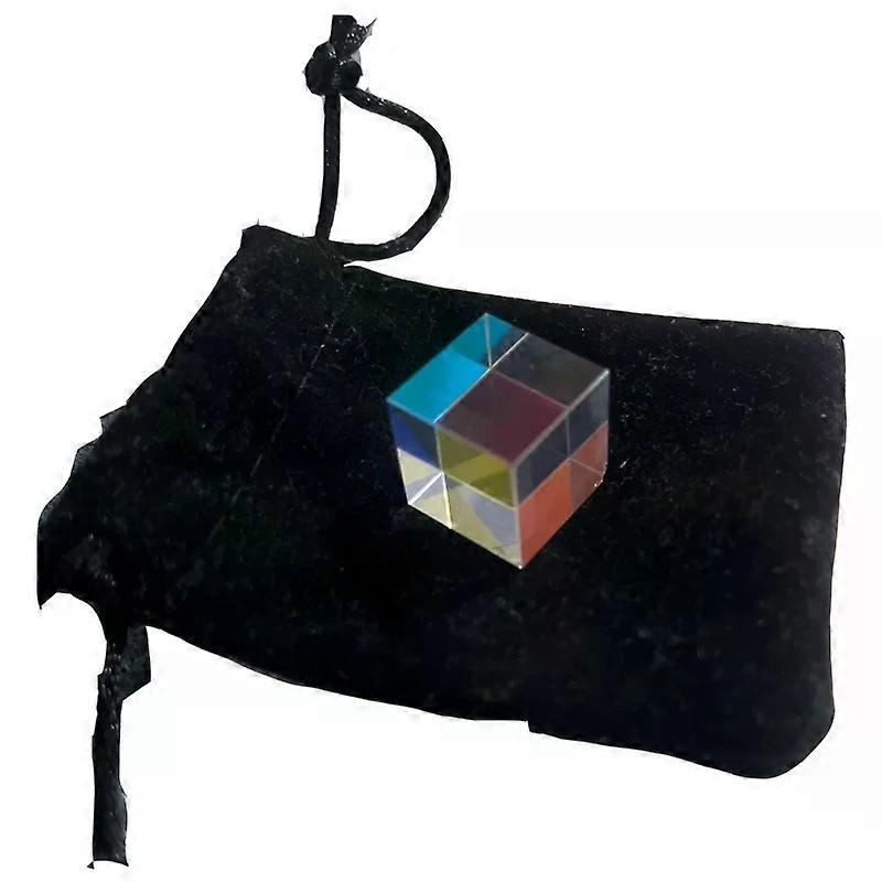 Optical Glass X-cube Dichroic Cube Prism Science Magic Prism Cube Splitter Educational Gift Class Physics Educational Toy
