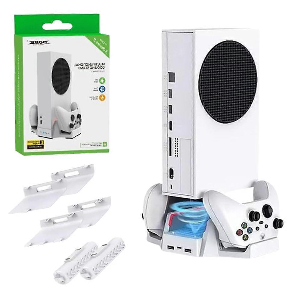Dual Controller Charging Dock with Cooling Fans and Capacity Batteries for Xbox Series S