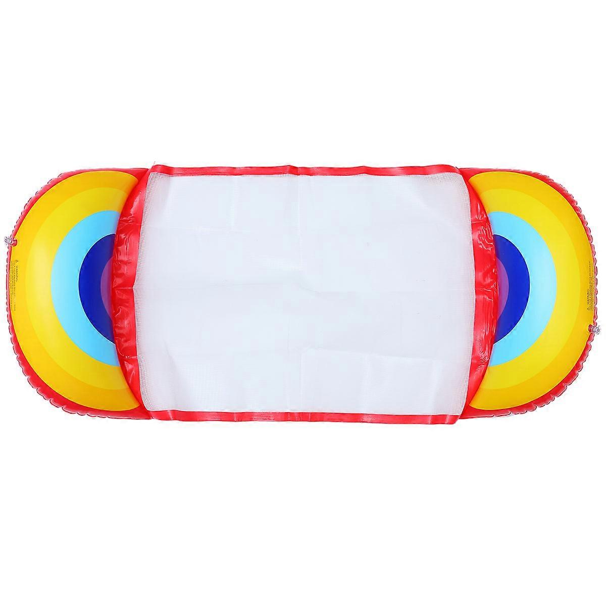 Floating Mat Inflatable Hammock for Swimming Use 3Pcs Rainbow
