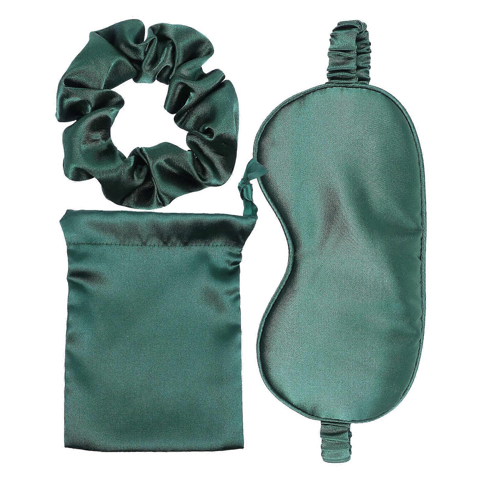 여행용 및 가정용으로 적합한 인조 실크 수면 안대 세트 (3개입)