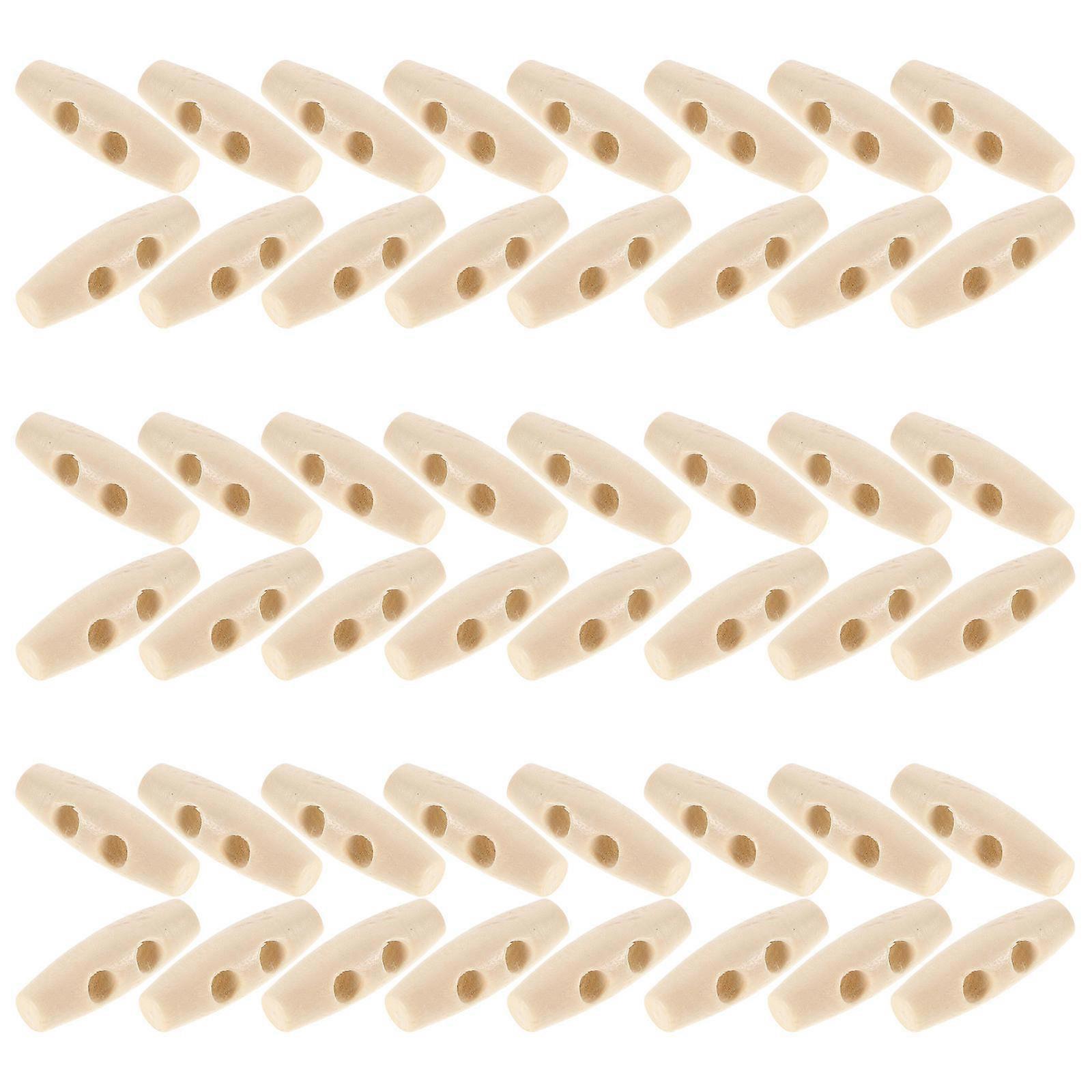 Olive Toggle Wooden Button for Sweater Replacement 50Pcs Sewing Buttons