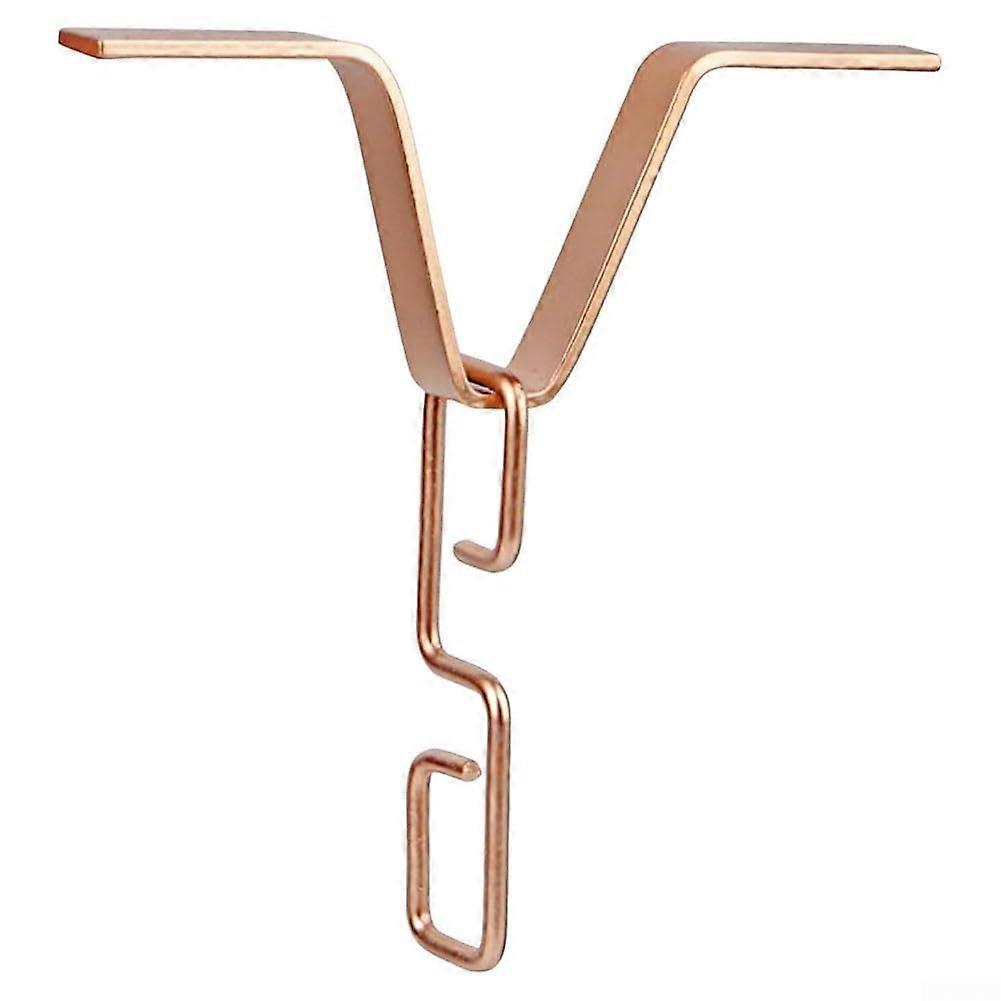 Copper V Shaped Rain Chain Gutter Adapter with Rust Resistant Hook for Downspout and Garden Decor