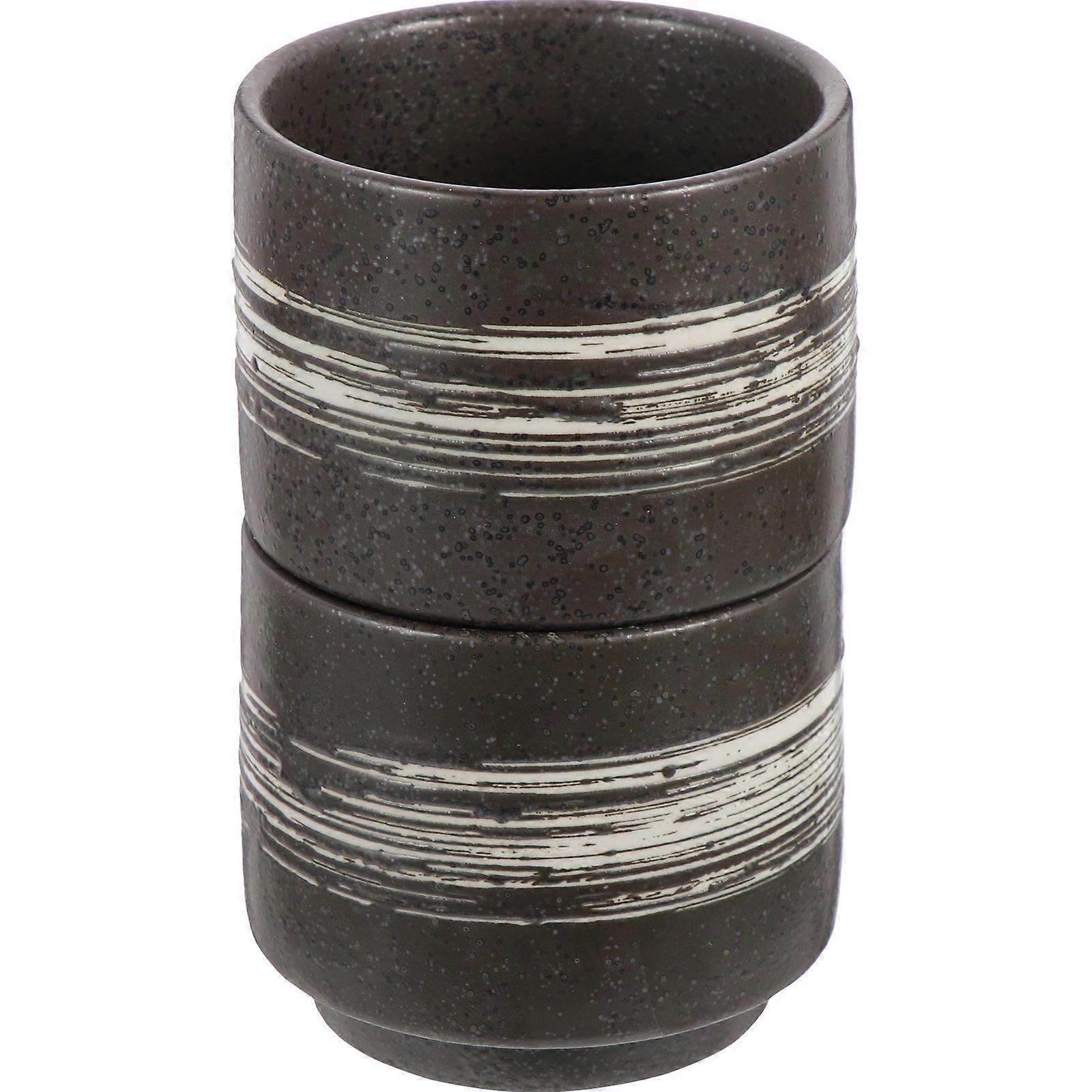 Convenient Teacup Classic Style Office Accessory 7.5x7.5x6.5cm 2Pack