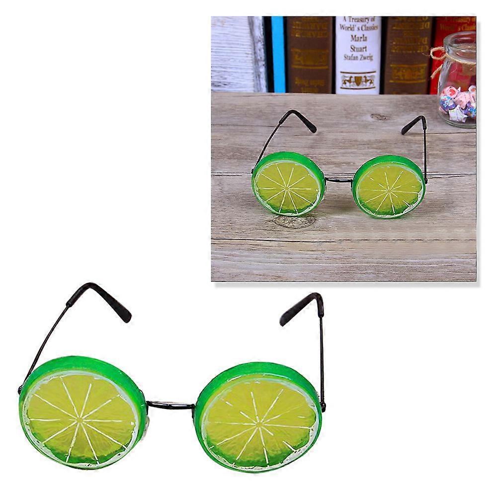 Funny Design Round Frame Eyewear For Masquerade Party Green 1Set