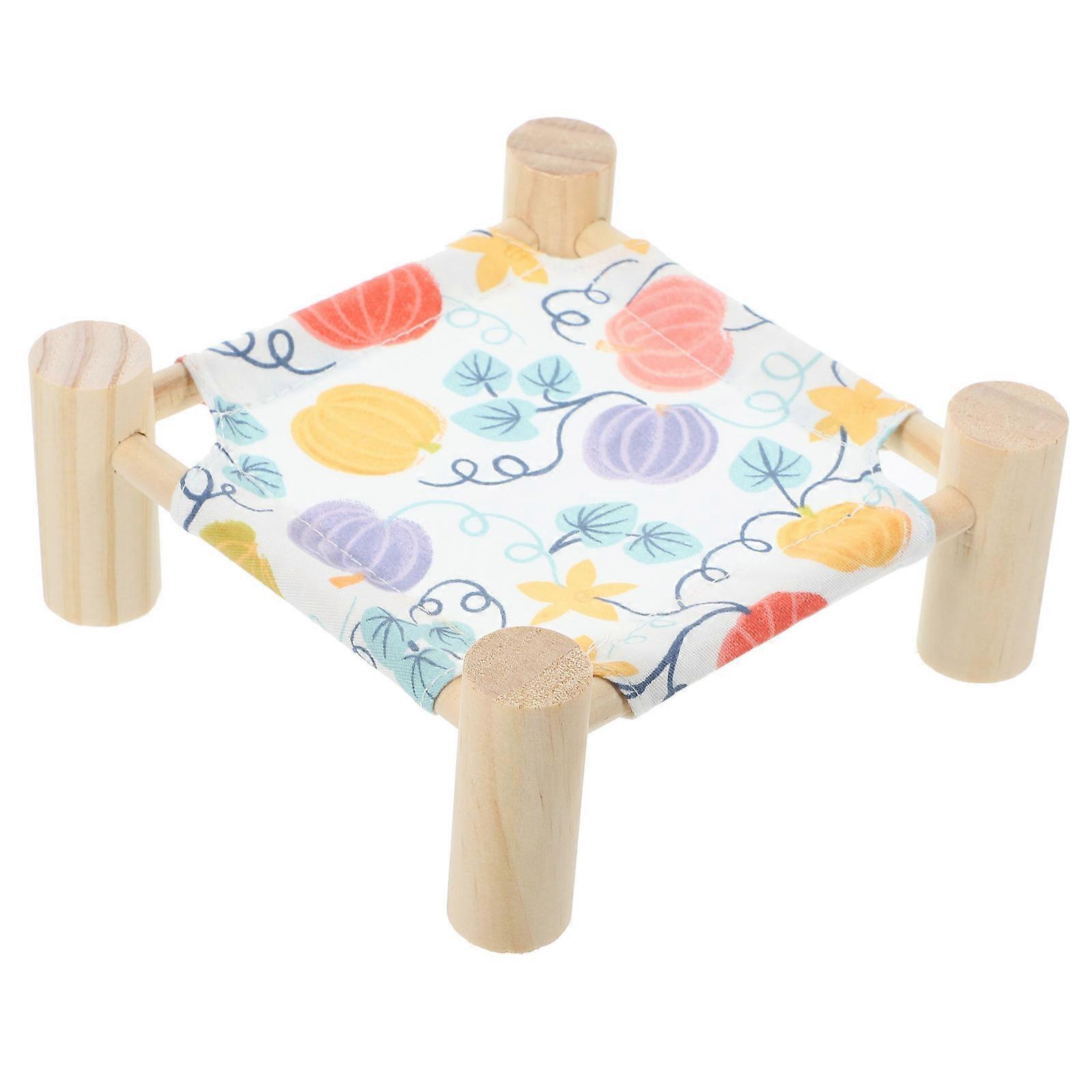 Cama elevada de madera para cobayas, desmontable, para dormir