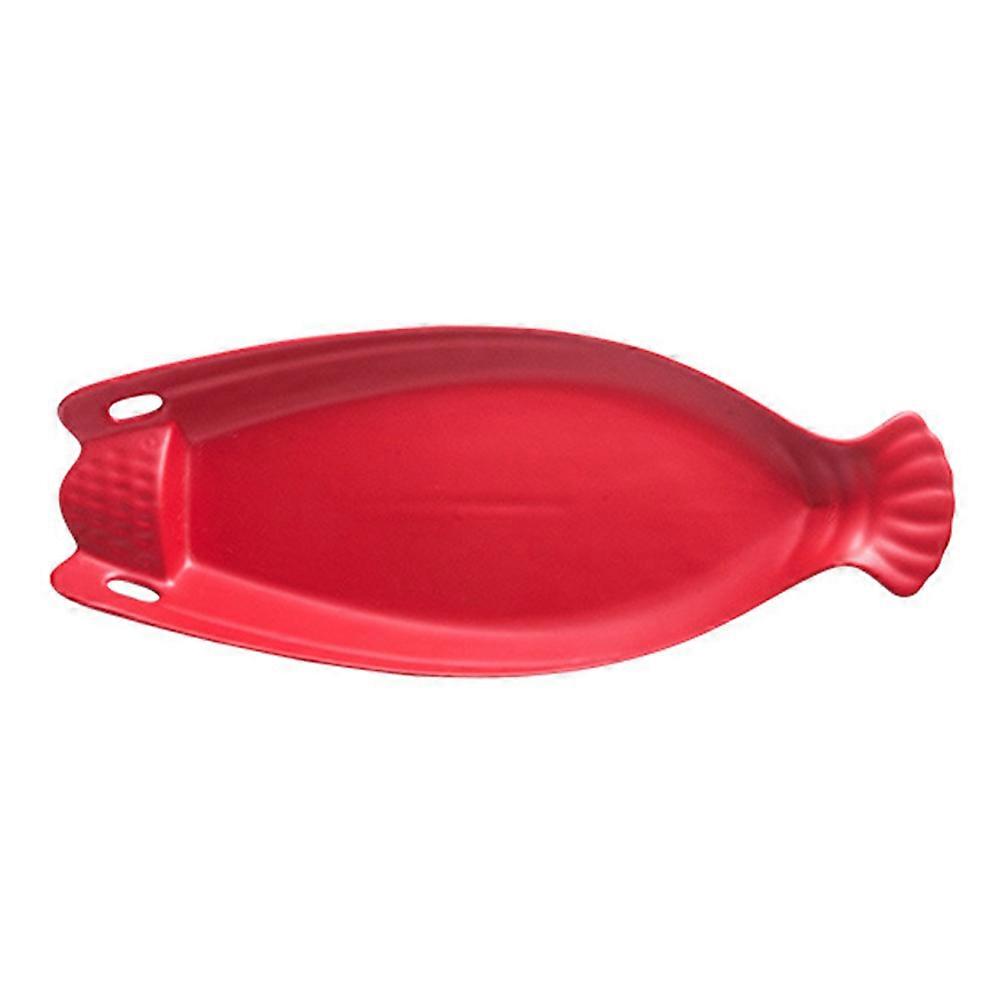 Creative Plate Fish Shaped Dish for Storage 1Pcs Ceramic Tableware Red
