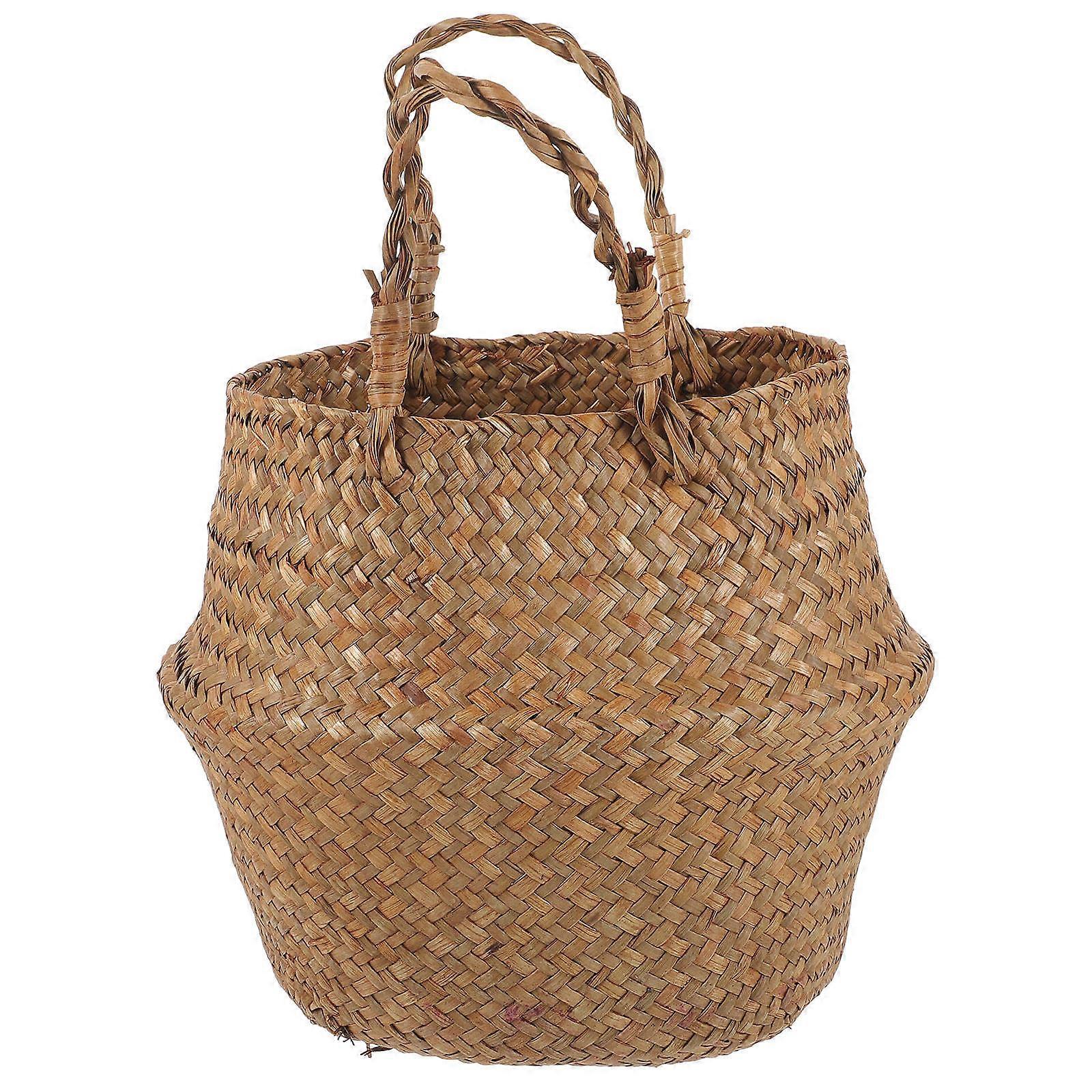 Handmade Seagrass Basket Small Round Basket for Storage Use