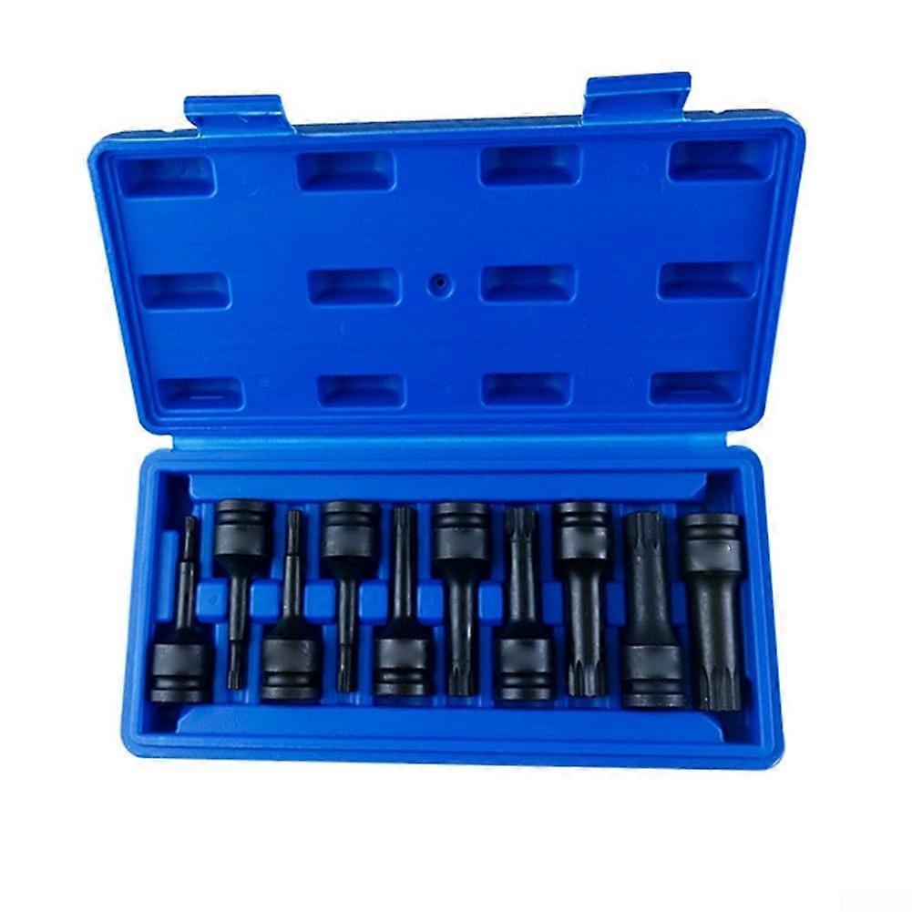 10 Piece Impact Hex Socket Set M5M19, RustResistant Steel for Precise Fit in Automotive