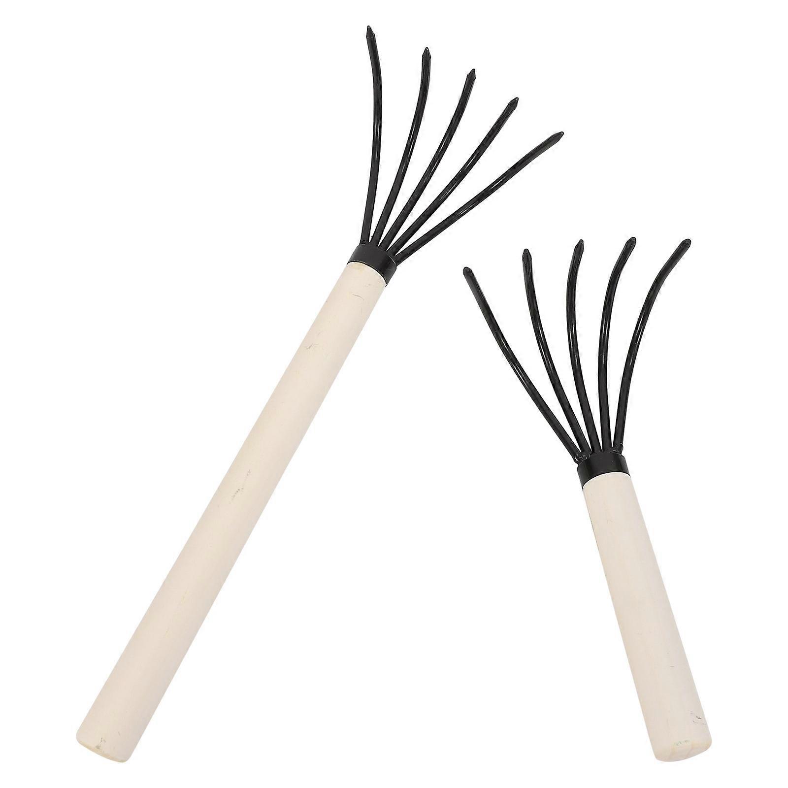 Clam Rake High-Carbon Steel Digging Tool for Seafood Use 2Pcs Set