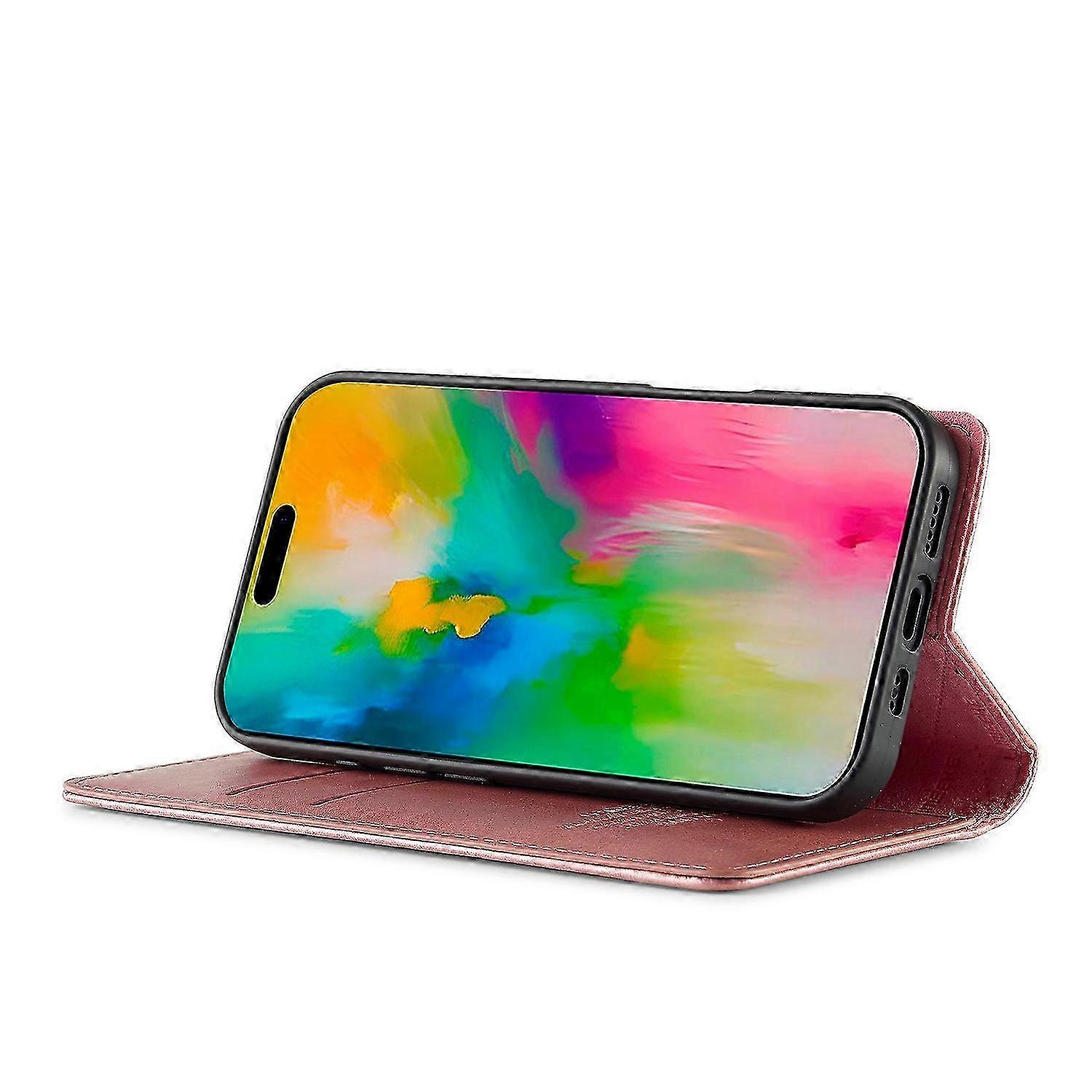 LC.IMEEKE For iPhone 16 Plus Case Wallet Microfiber Leather Phone Cover