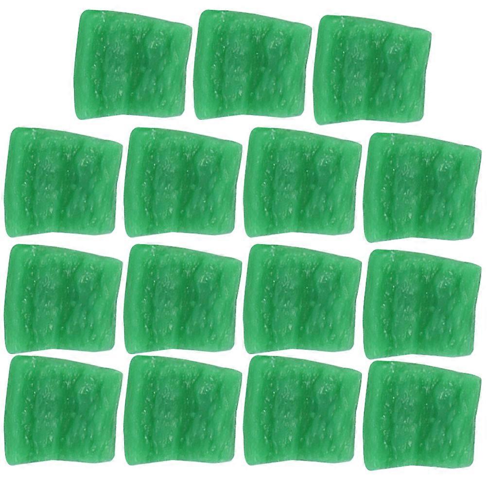 Plastic Pepper Slices Green Simulated Pepper Slice for Decor 100Pcs