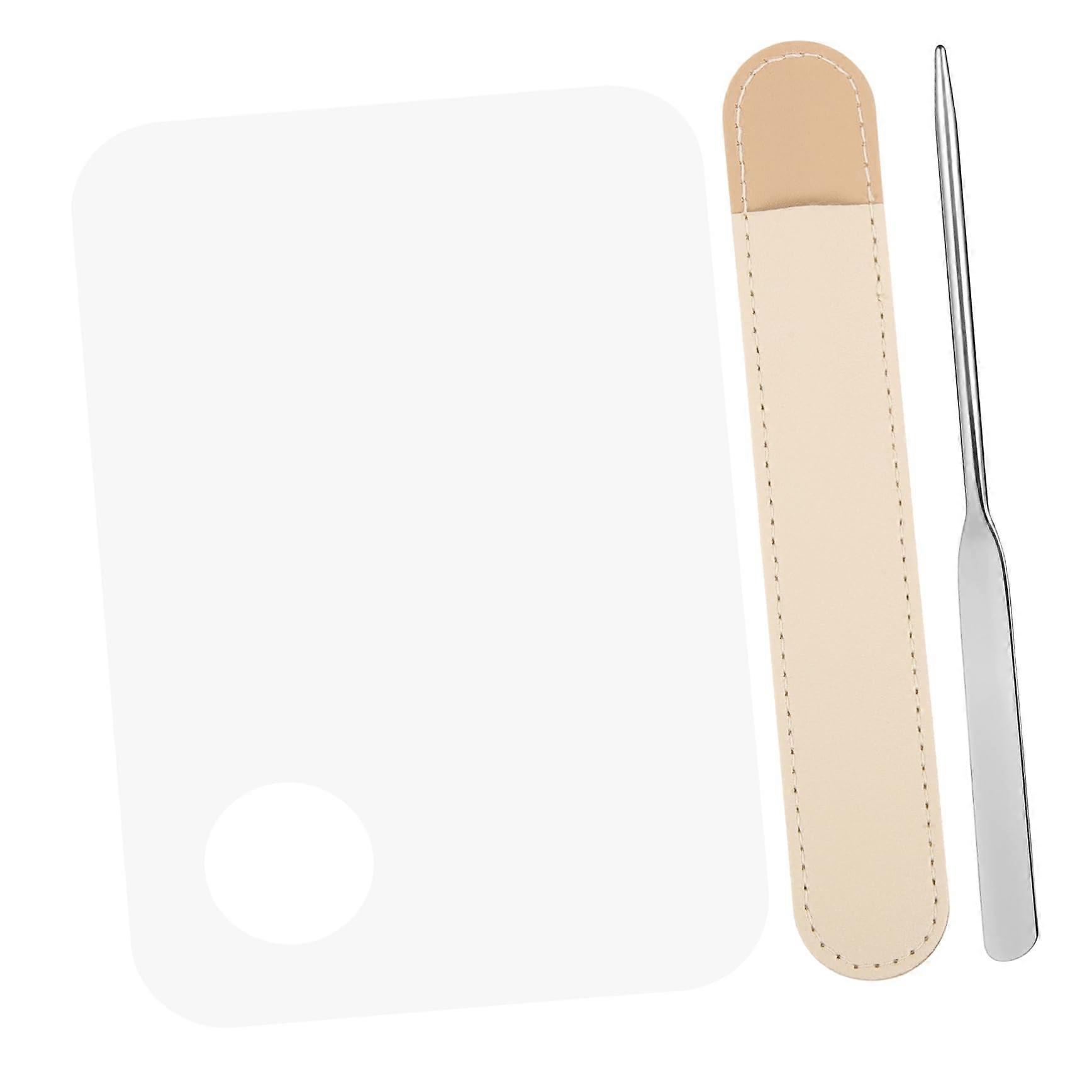 Makeup Spatula Set Stainless Steel Mixing Tool for Foundation Easy Clean Surface Precision Control