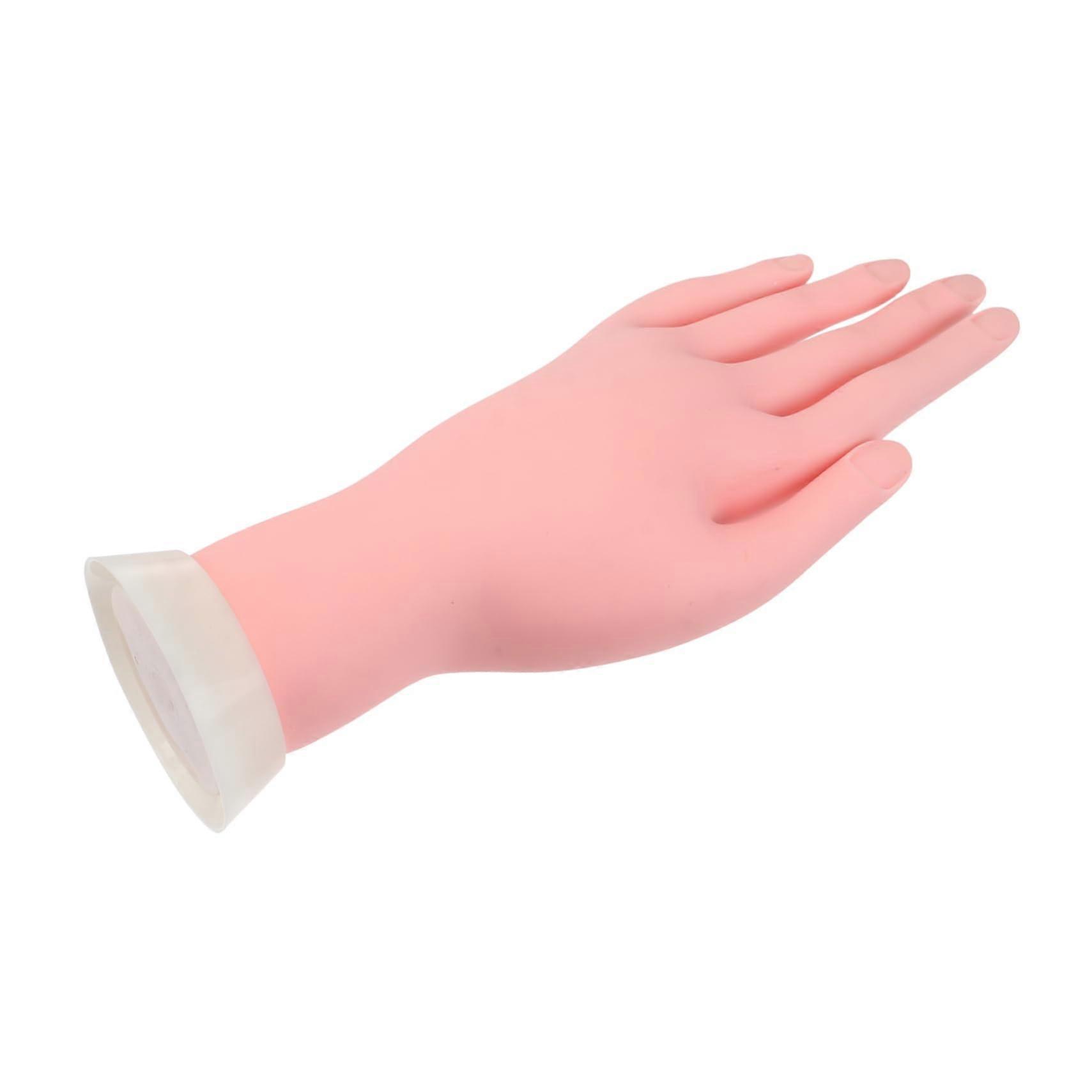 Nail Practice Hand with Movable Flexible Fingers for Manicure Training and Insertable Nail Tips