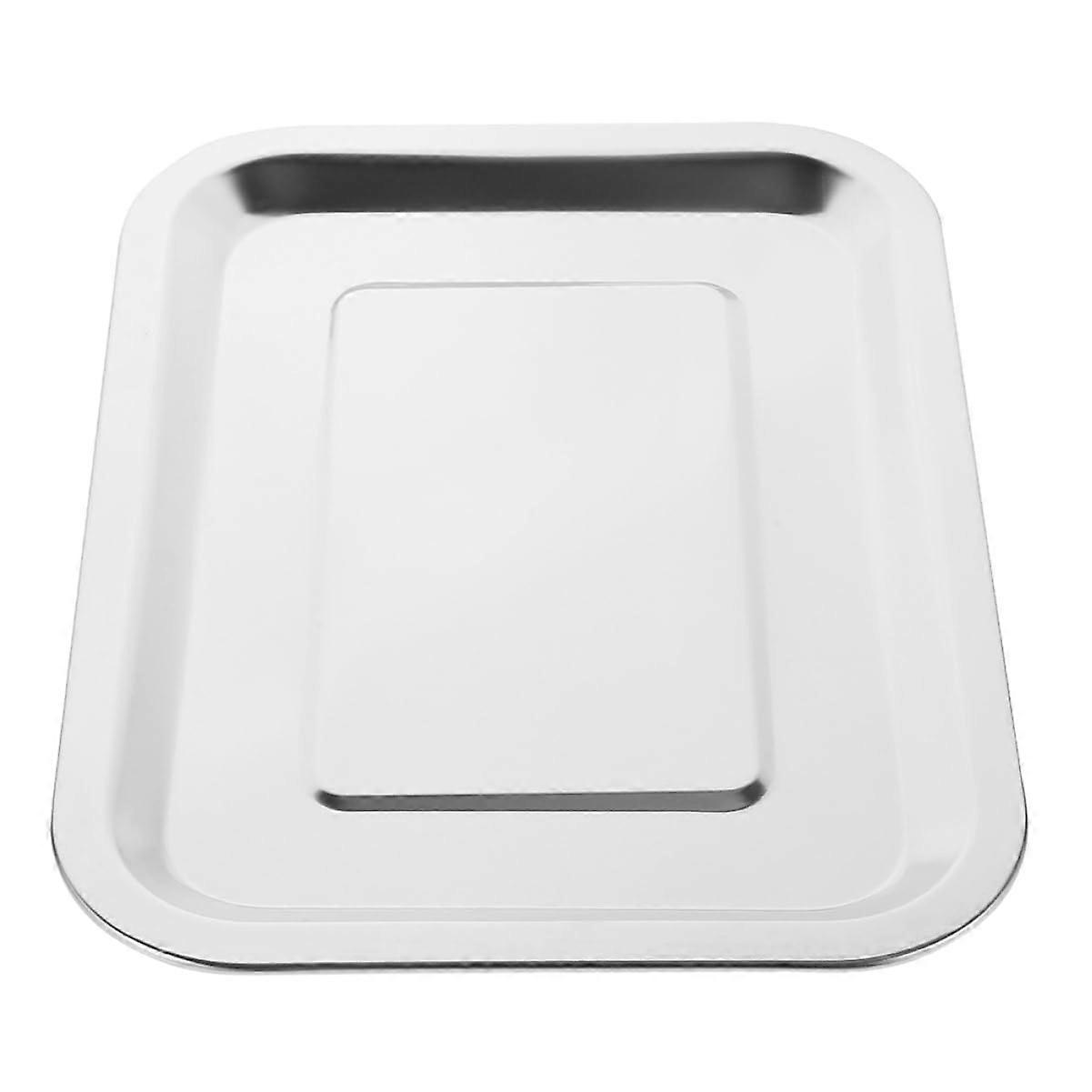 Stainless Steel Baking Tray Deep Rectangular WarpResistant Pan for Toaster Oven Kitchen Use