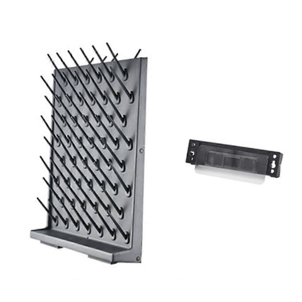Laboratory Drying Rack WallMounted PP Glassware Holder with 52 Pegs and Fast Drainage System