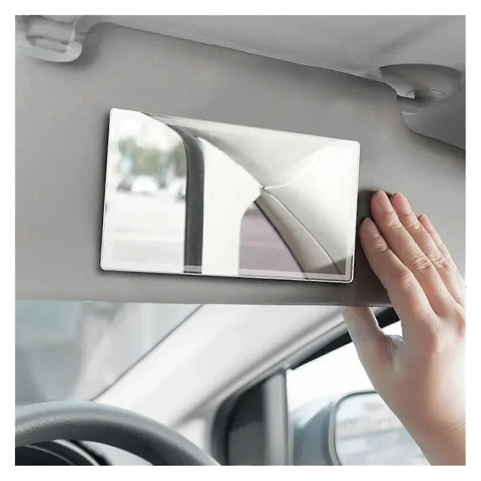 HD Car Sun Visor Makeup Mirror with Wide Viewing Angle and Easy Suction Installation