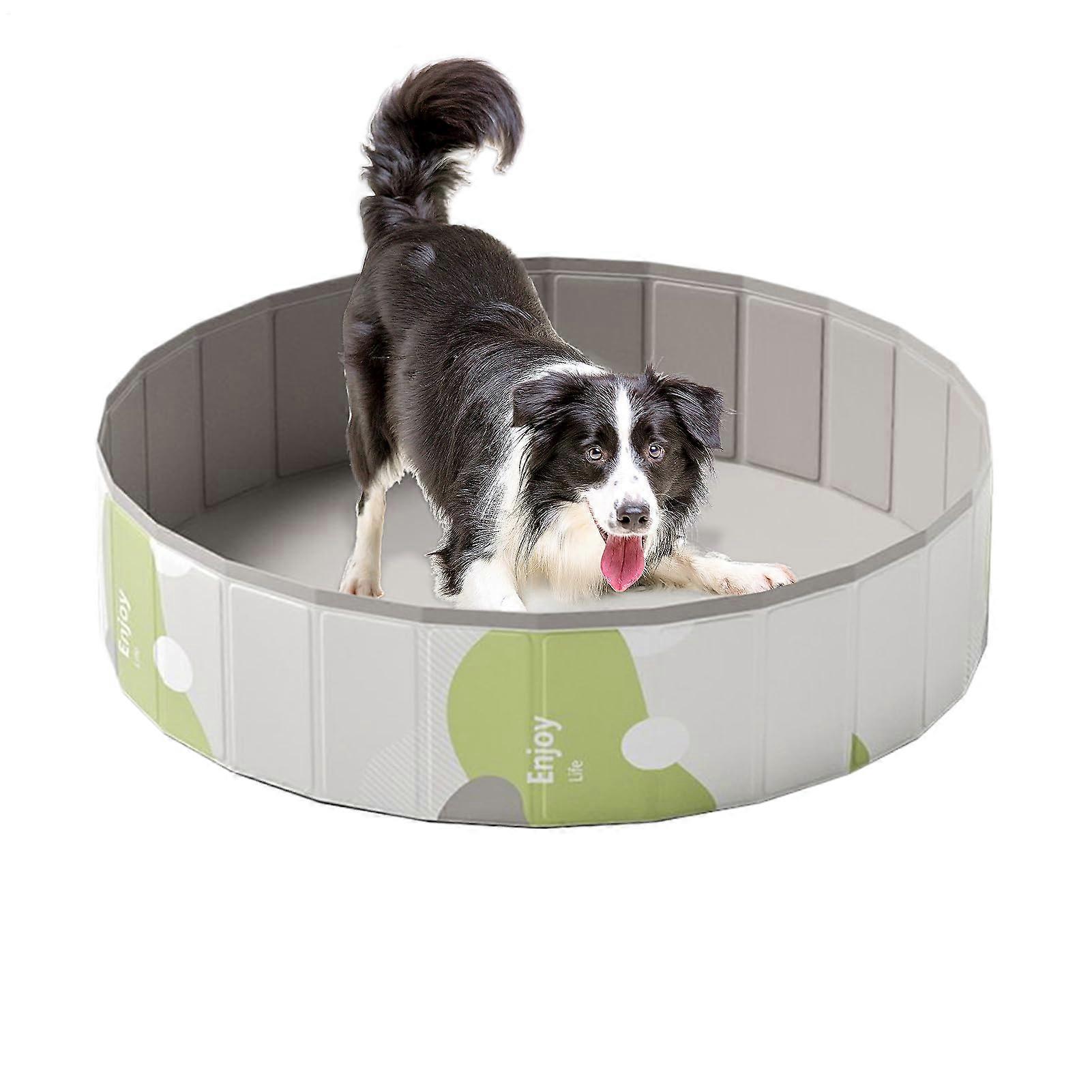 Dog Swimming Pool Foldable Pet Pool for Small Medium Large Dogs Durable PVC Multiple Sizes 120x30cm