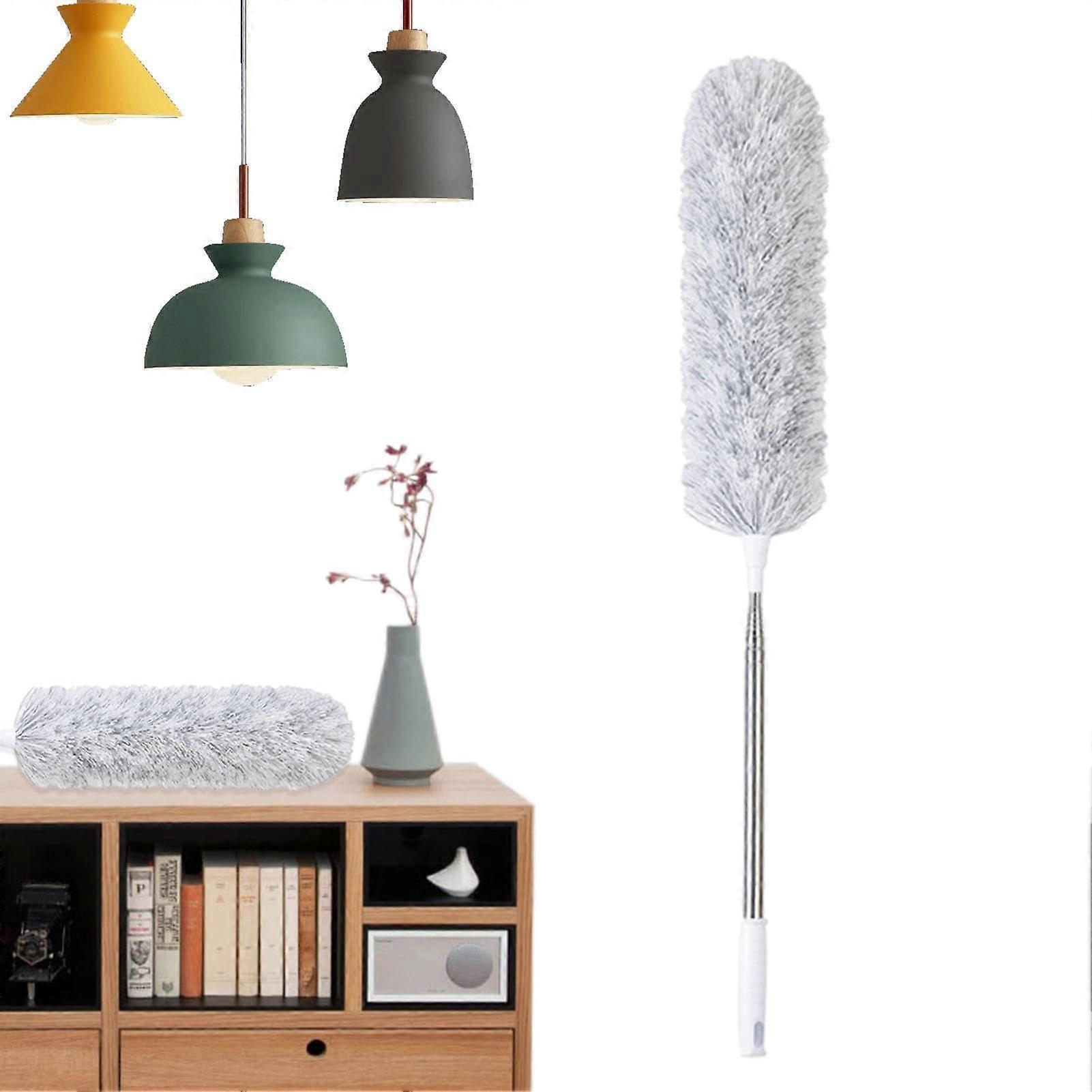 Extendable Long Handle Microfiber Duster with ScratchResistant Cover for Ceilings and Chandeliers