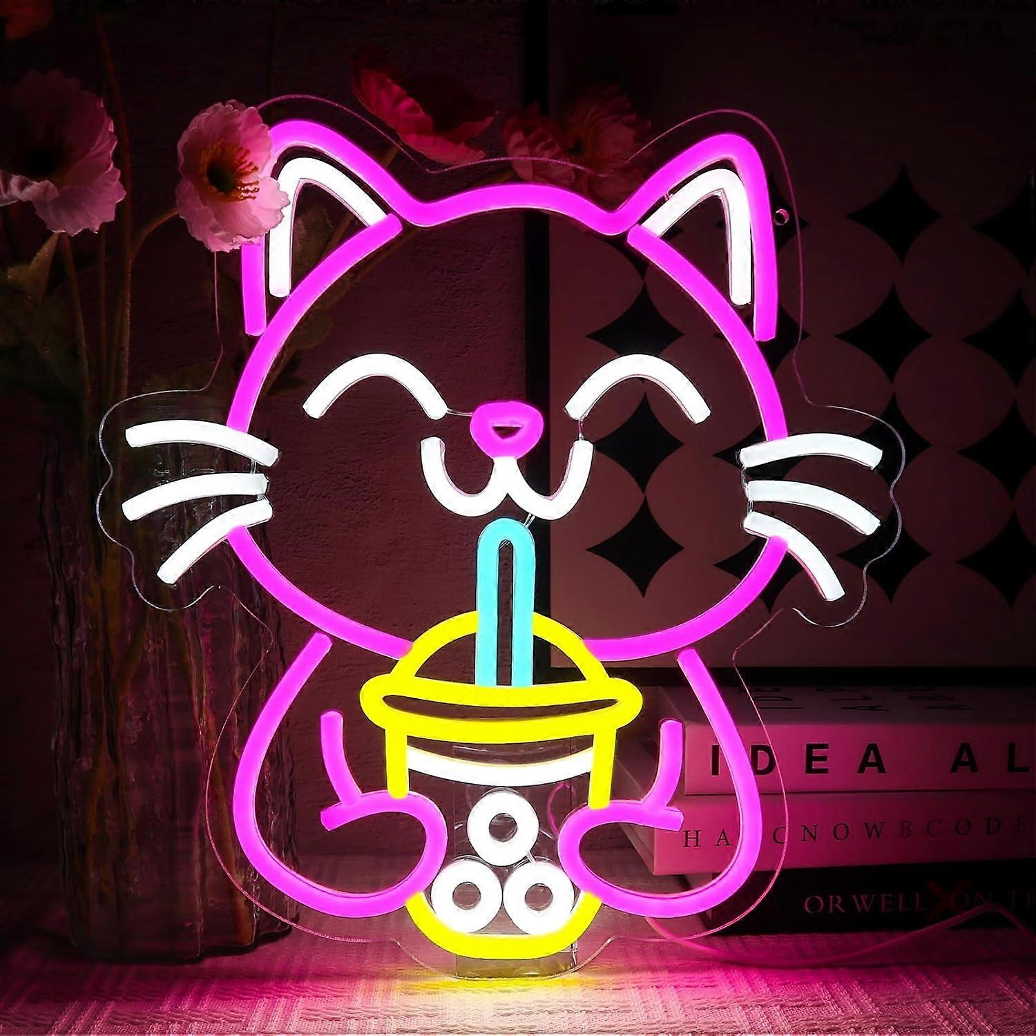 Cat neon light wall decorations, animal neon lights