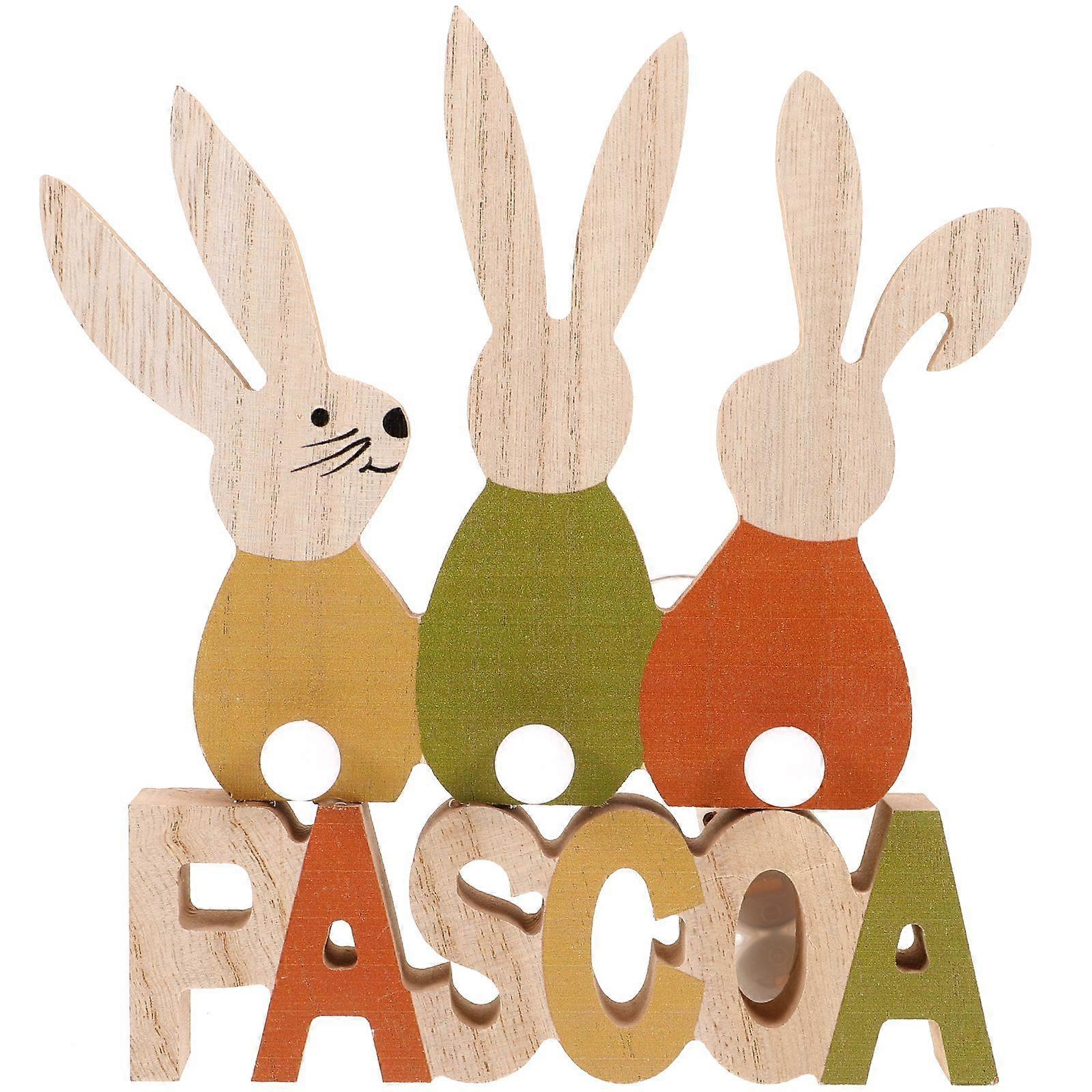 Easter Themed Table Sign Bunny Table Decoration Luminous Easter Table Sign