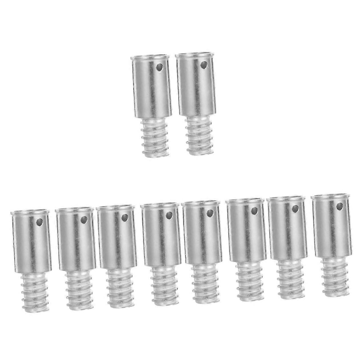 10pcs Metal Threaded Broom Handle Replacement Tips and Mop Handle Adapters Durable Universal Fit