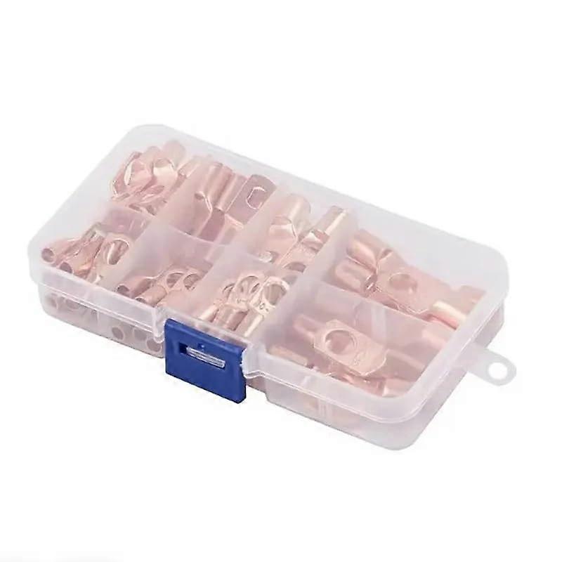 60 Pcs Copper Wire Lugs SC625 Cable Crimp Ring Terminal Connectors for Secure Connection