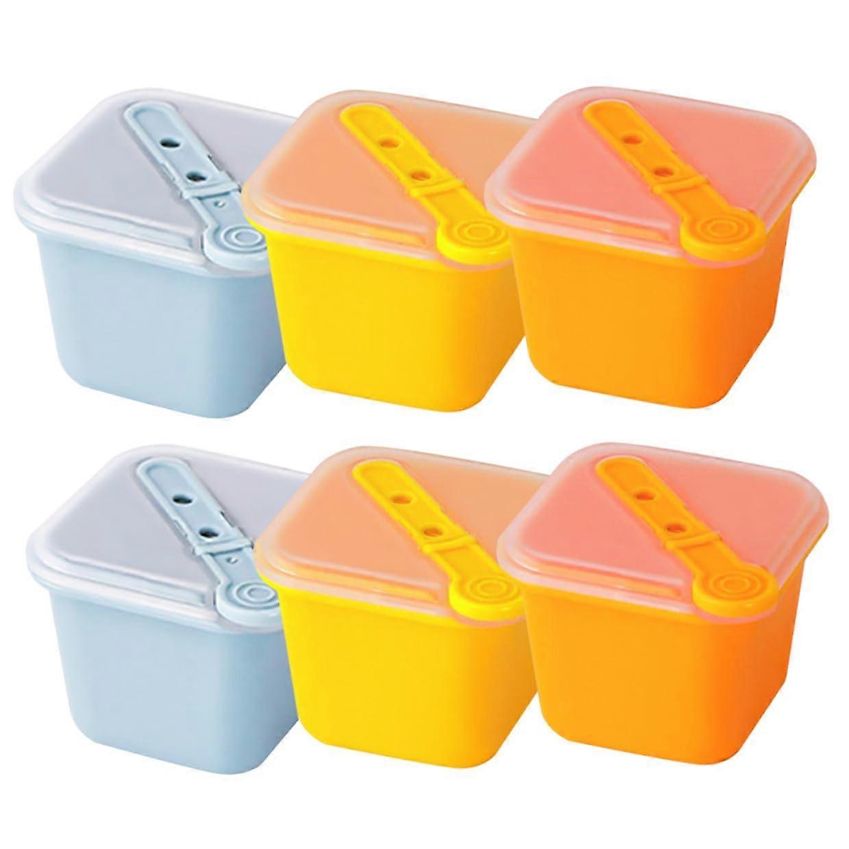 6Pcs Stackable Silicone Ice Cube Tray with Lid Easy Release Food Grade for Cocktails and Drinks