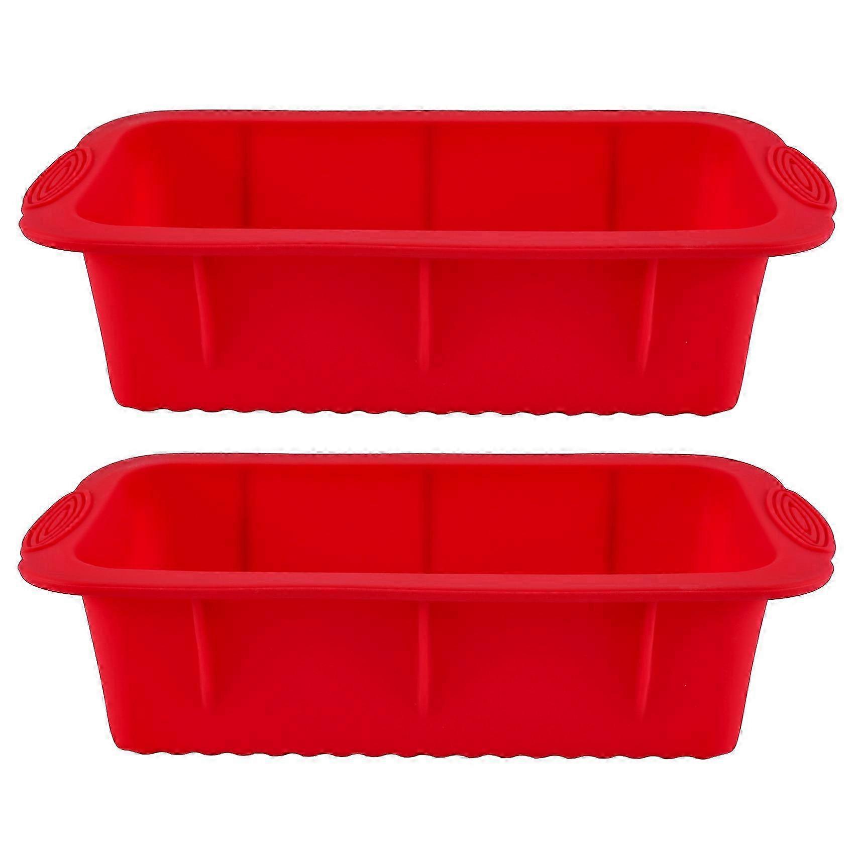 2-Pack Silicone Loaf Pans, Non-Stick Bread Baking Tins for Homemade Cakes-tl
