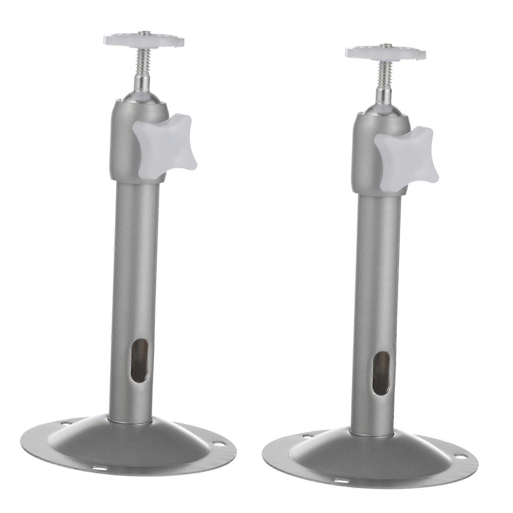 Security Camera Wall Mount Bracket 2pcs, Adjustable 360 Rotation 90 Tilt Aluminum CCTV Holder